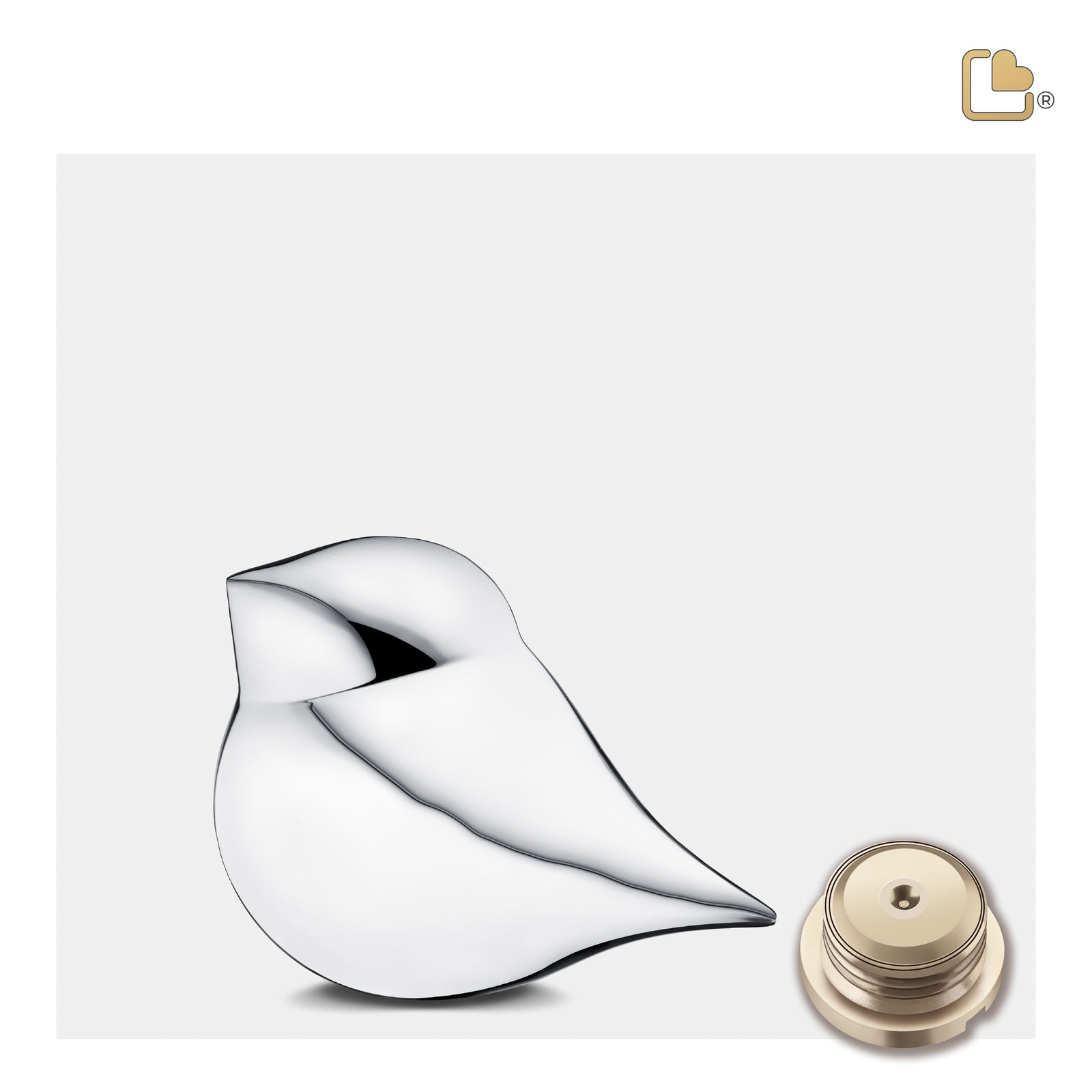 K562 SoulBird Male Keepsake Urn Pol Silver