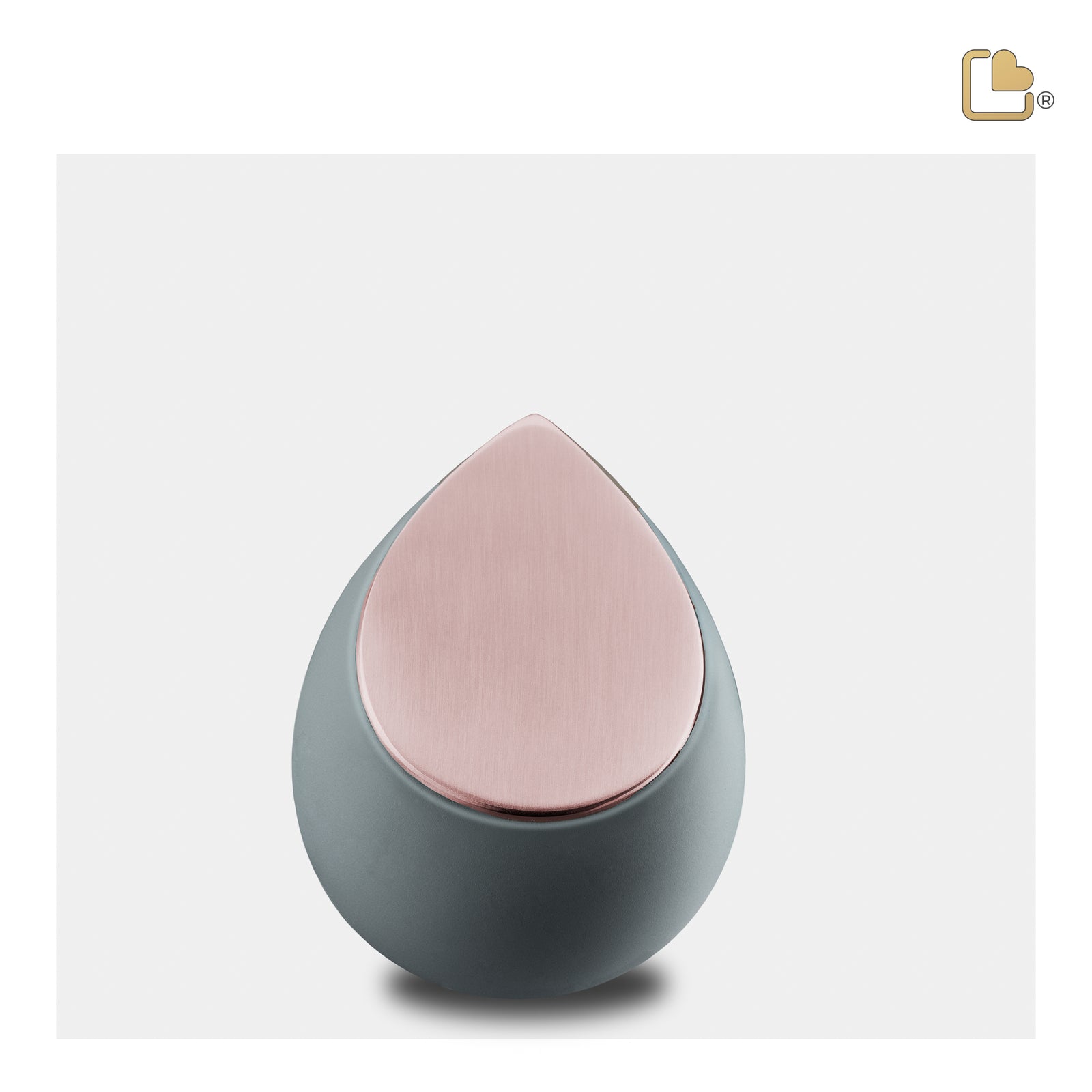 K584 Drop Keepsake Urn French Grey & Bru RoseGold