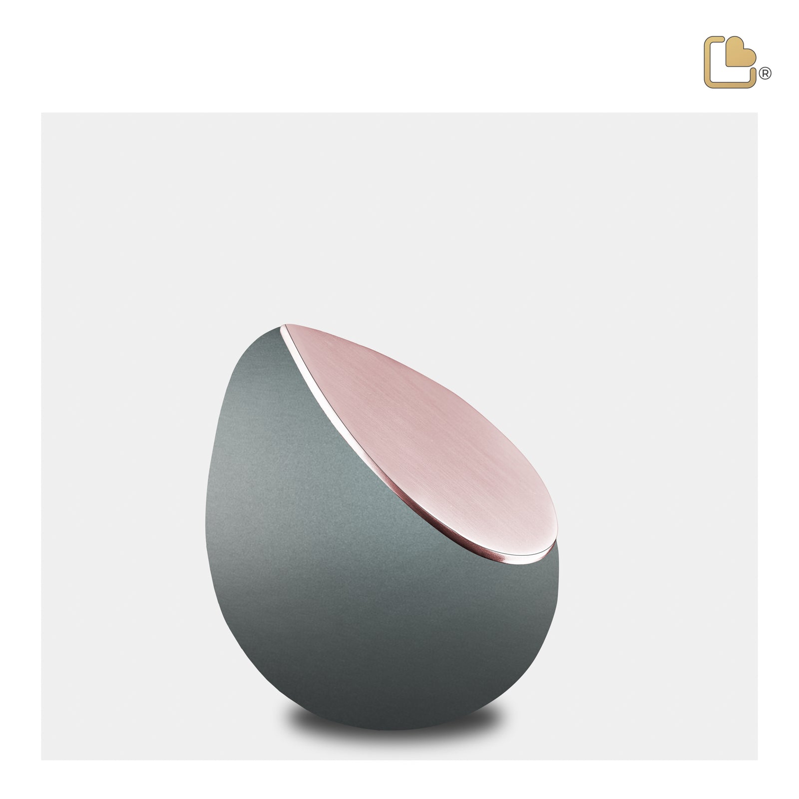 K584 Drop Keepsake Urn French Grey & Bru RoseGold