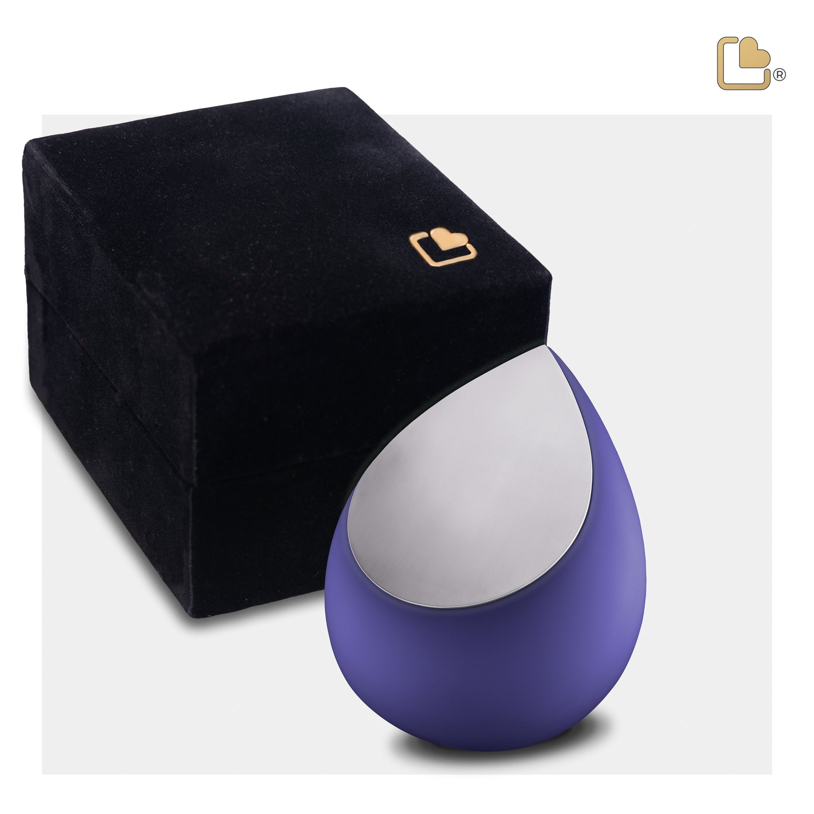 K586 Drop Keepsake Urn Navy & Bru Pewter