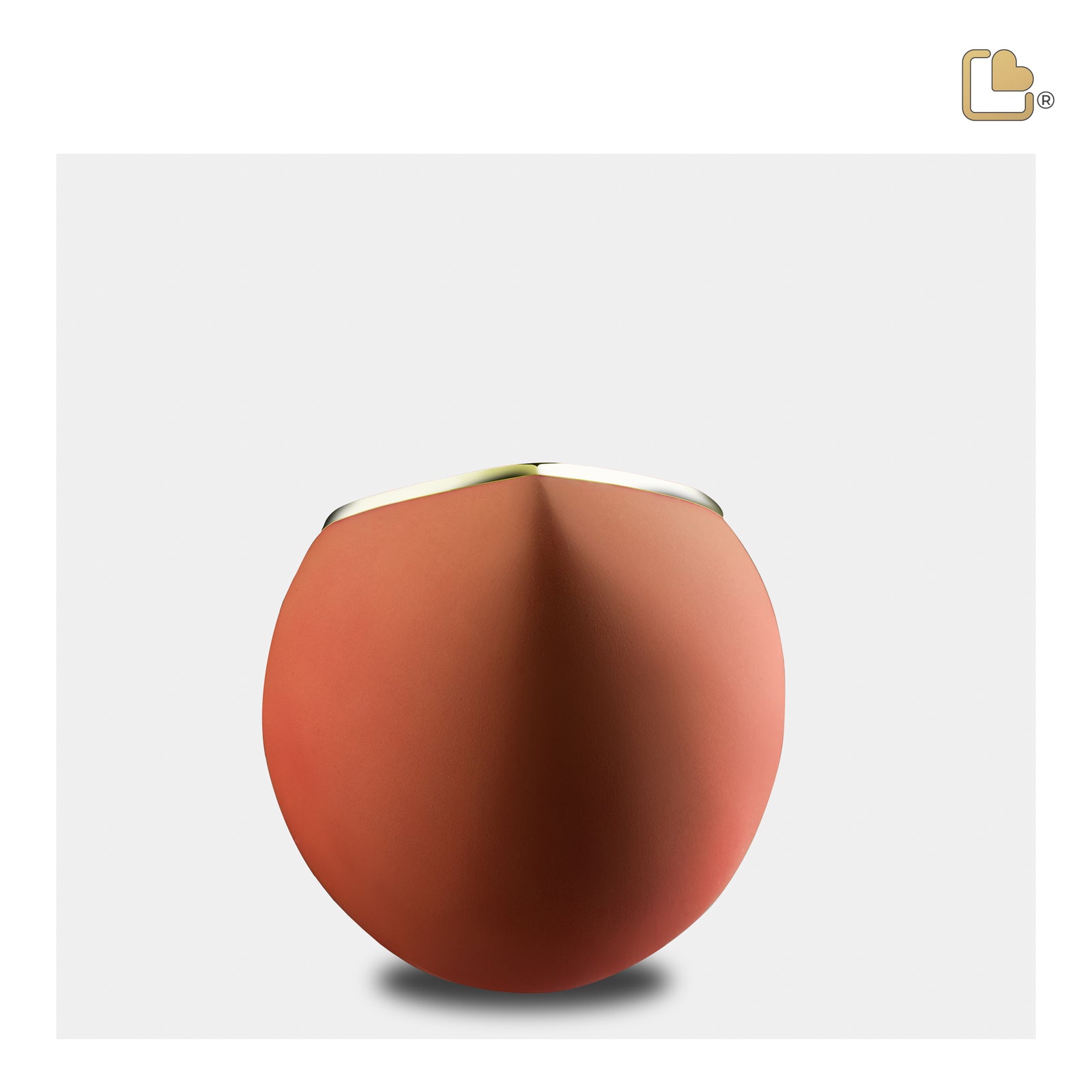 K587 Drop Keepsake Urn Terracotta & Bru Gold
