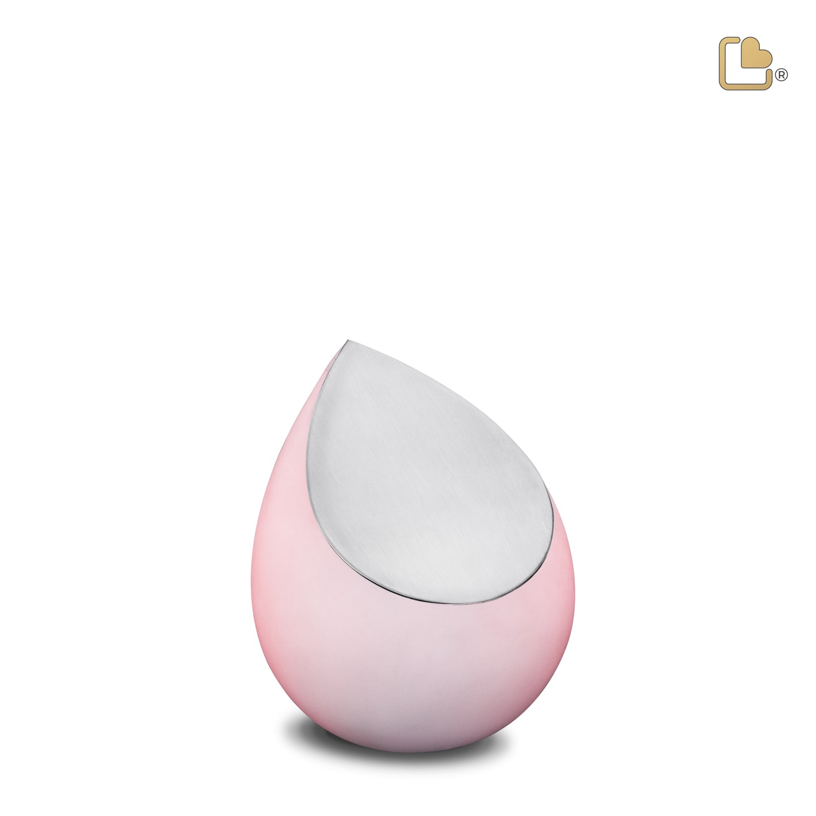 K588 Drop Keepsake Urn Pink & Bru Pewter