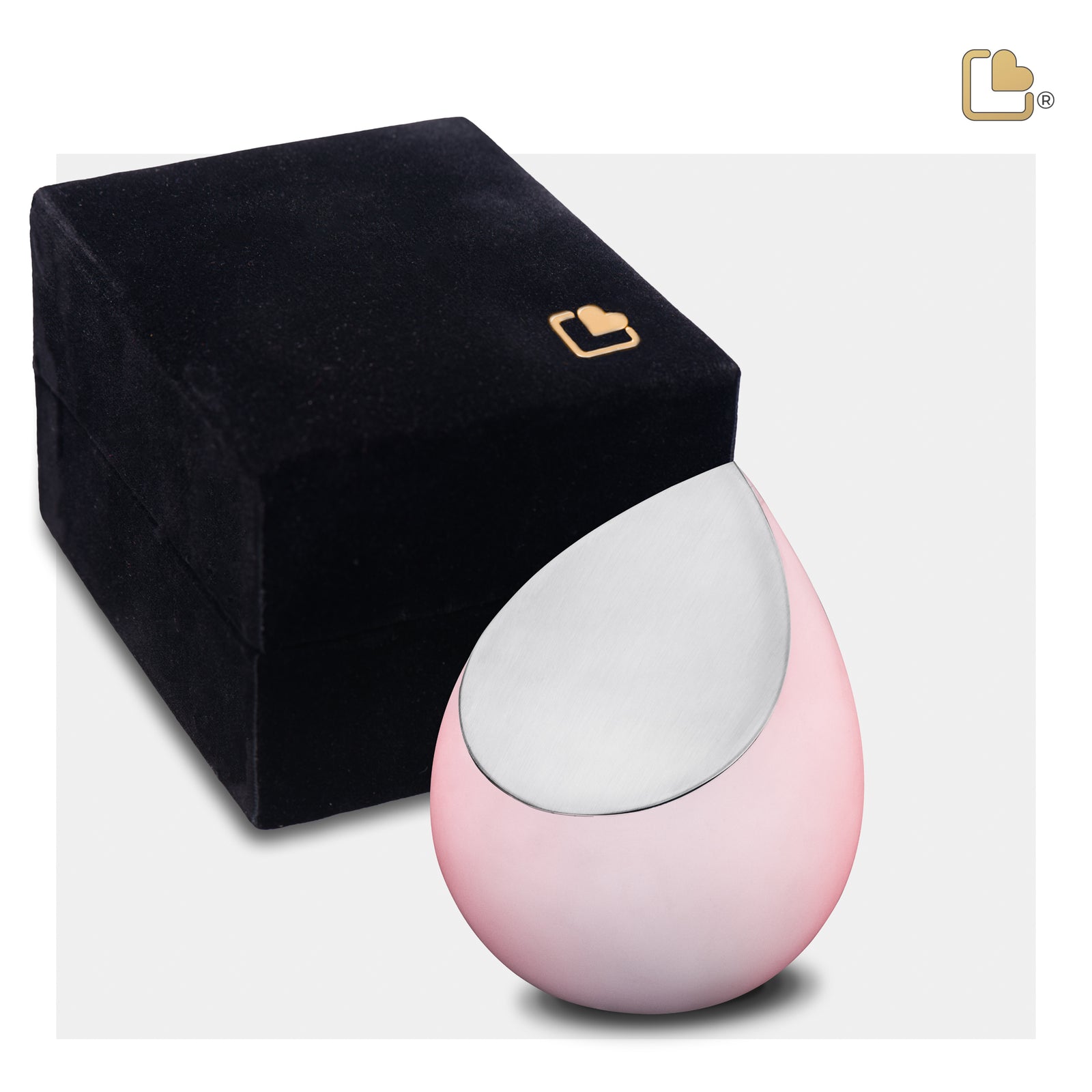 K588 Drop Keepsake Urn Pink & Bru Pewter