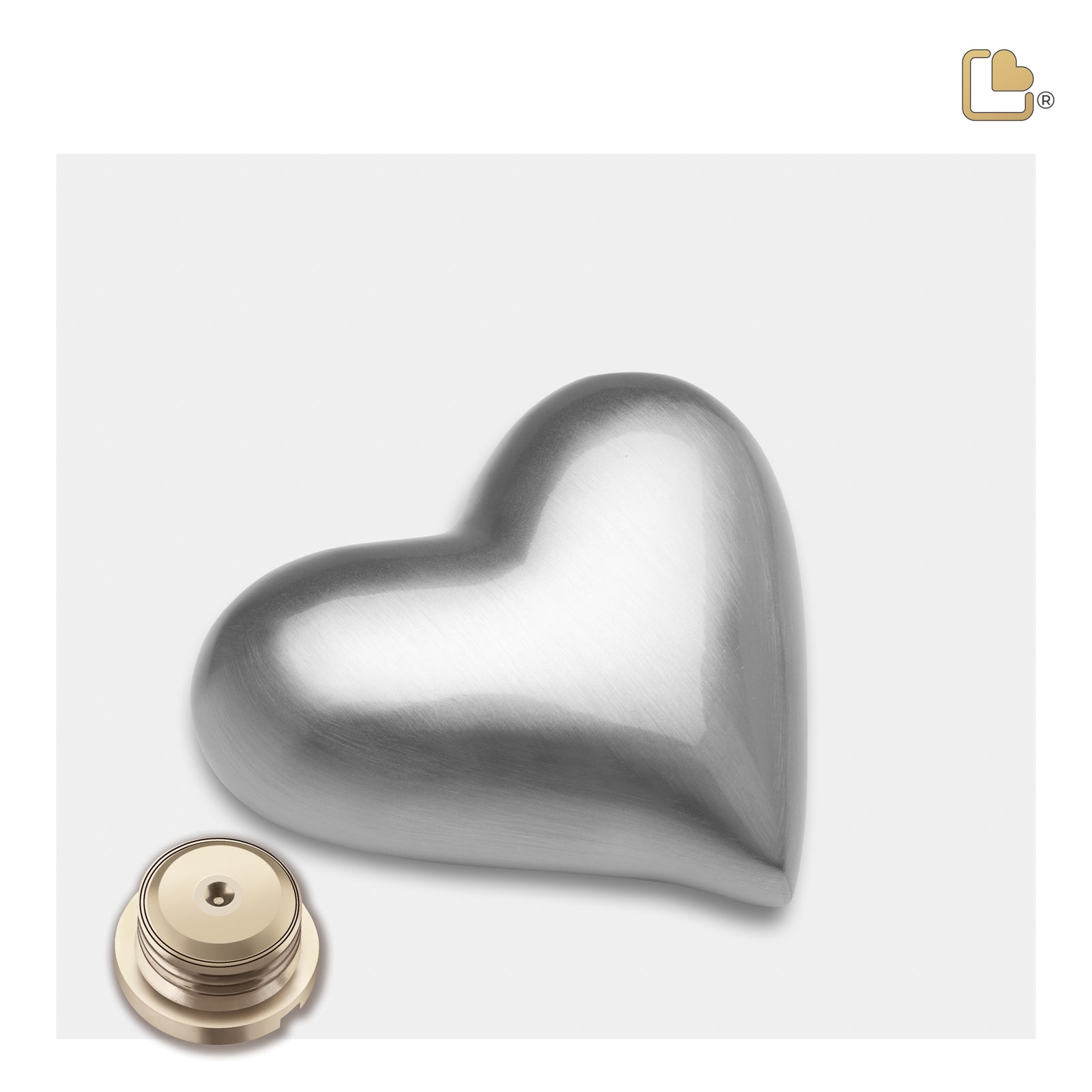 K601 Heart Keepsake Urn Bru Pewter