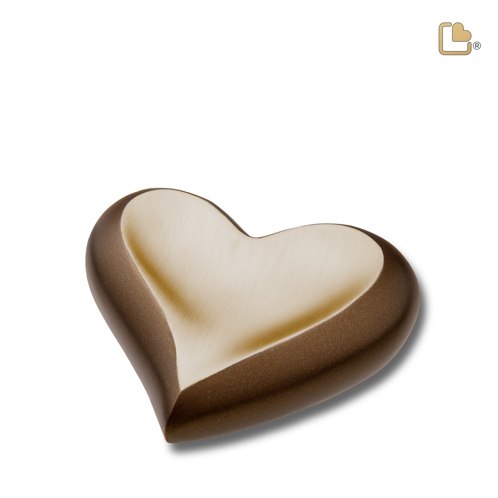 K613 Heart Keepsake Urn Auburn & Bru Gold