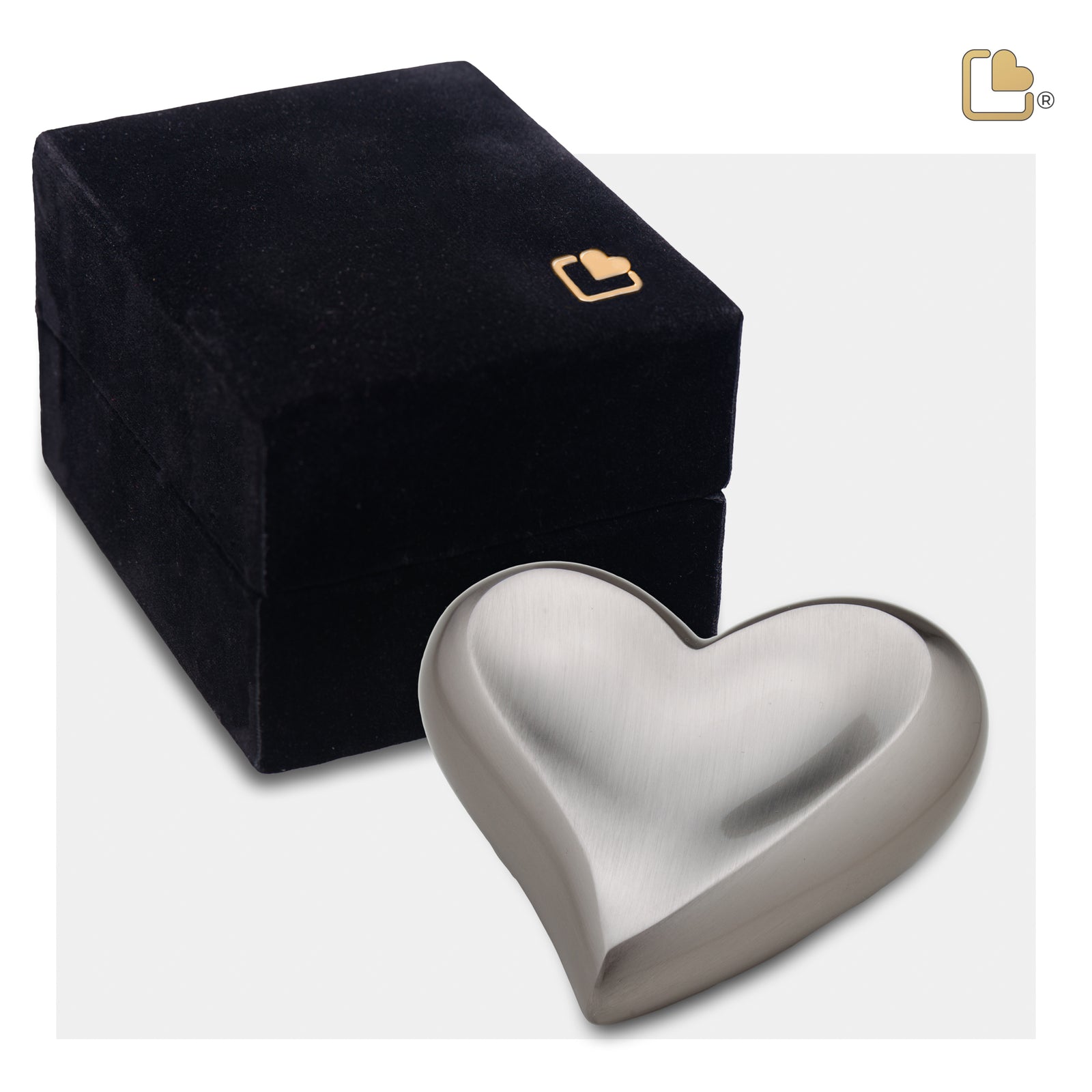 K617 Heart Keepsake Urn Bru Pewter