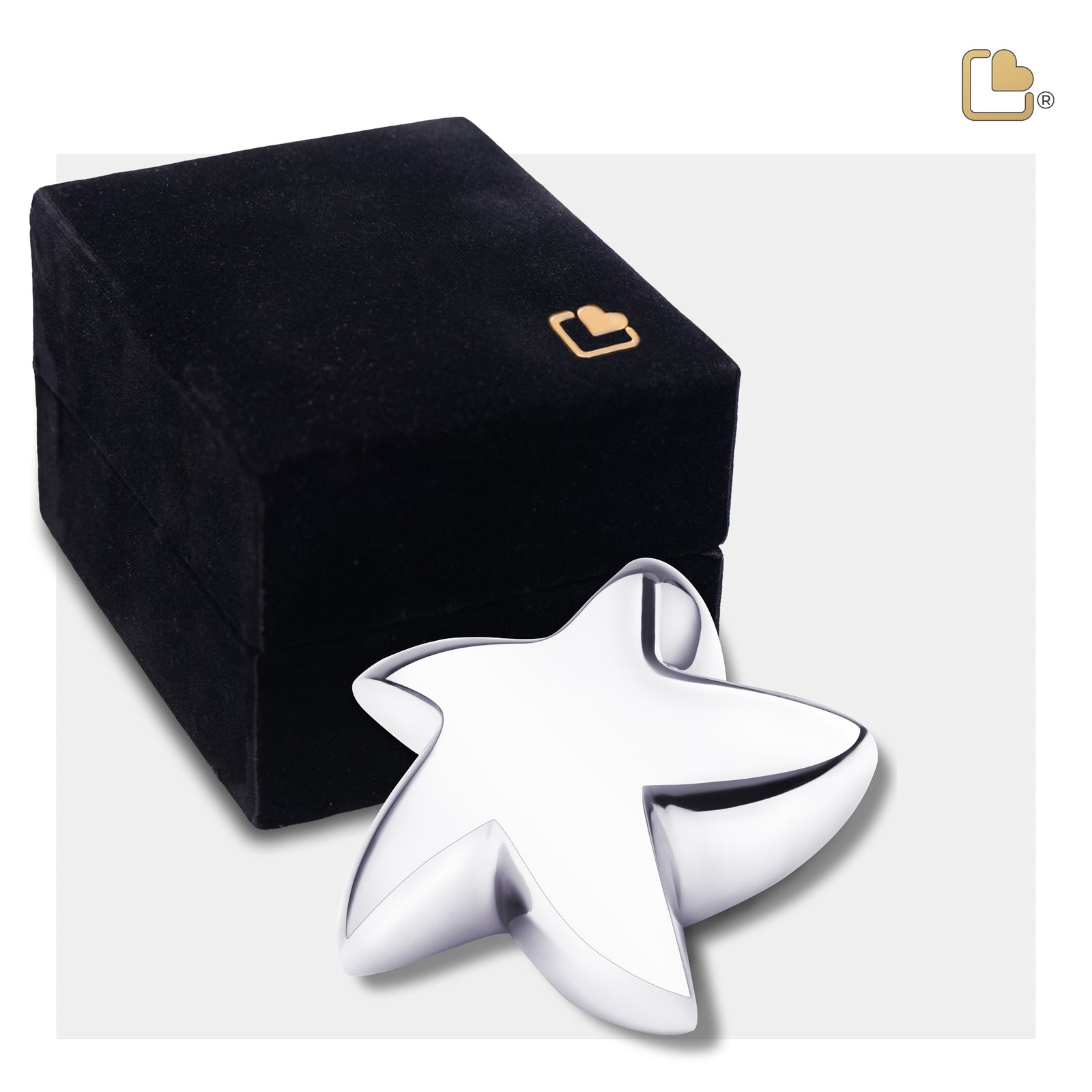 K621 Angelic Star Keepsake Urn Pol Silver