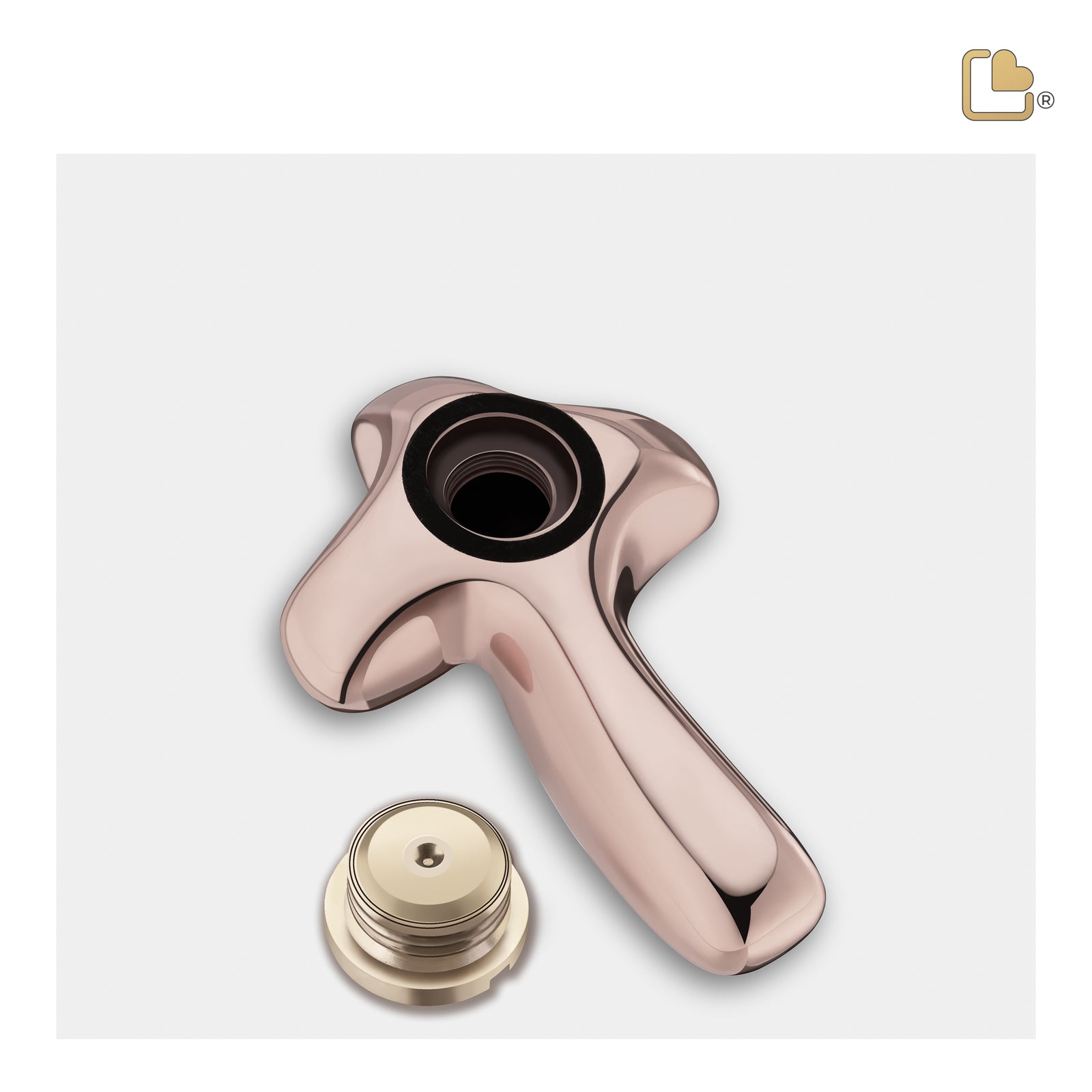 K654 ComfortCross Keepsake Urn Pol RoseGold