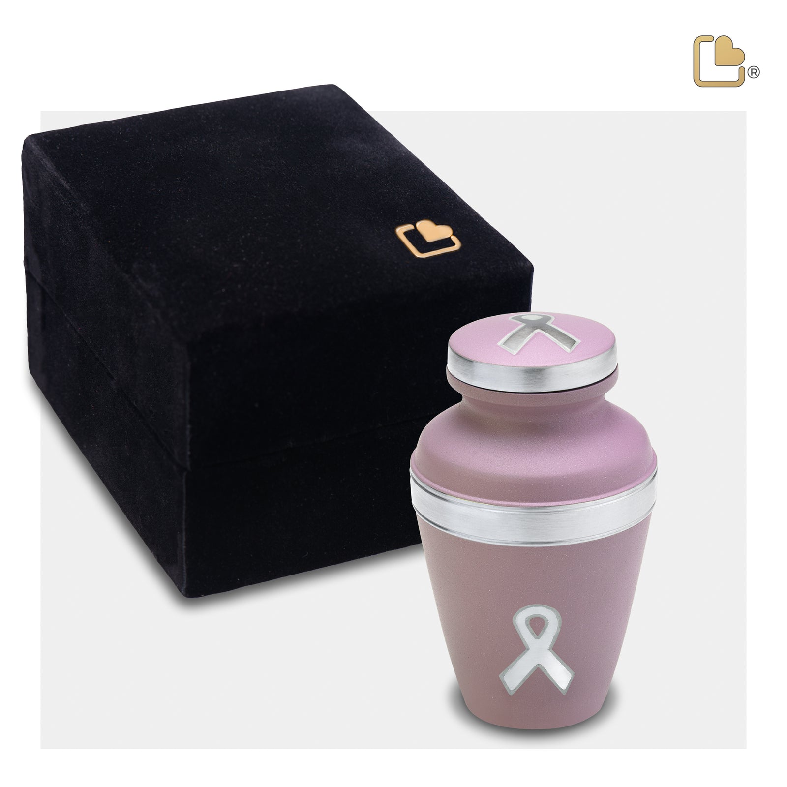 K900 Awareness Keepsake Urn Pink & Bru Pewter