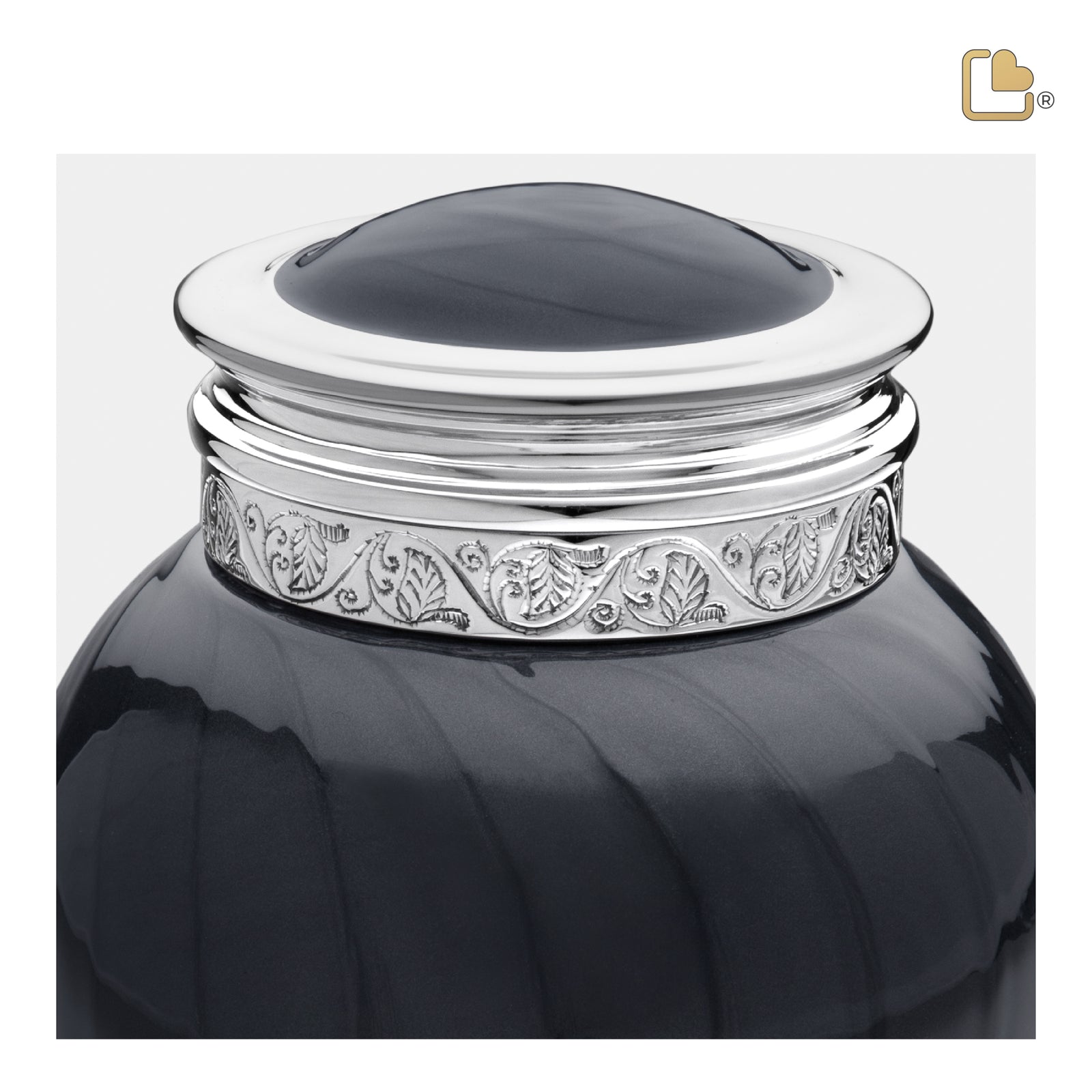 M292 Blessing Medium Urn Pearl Midnight & Pol Silver