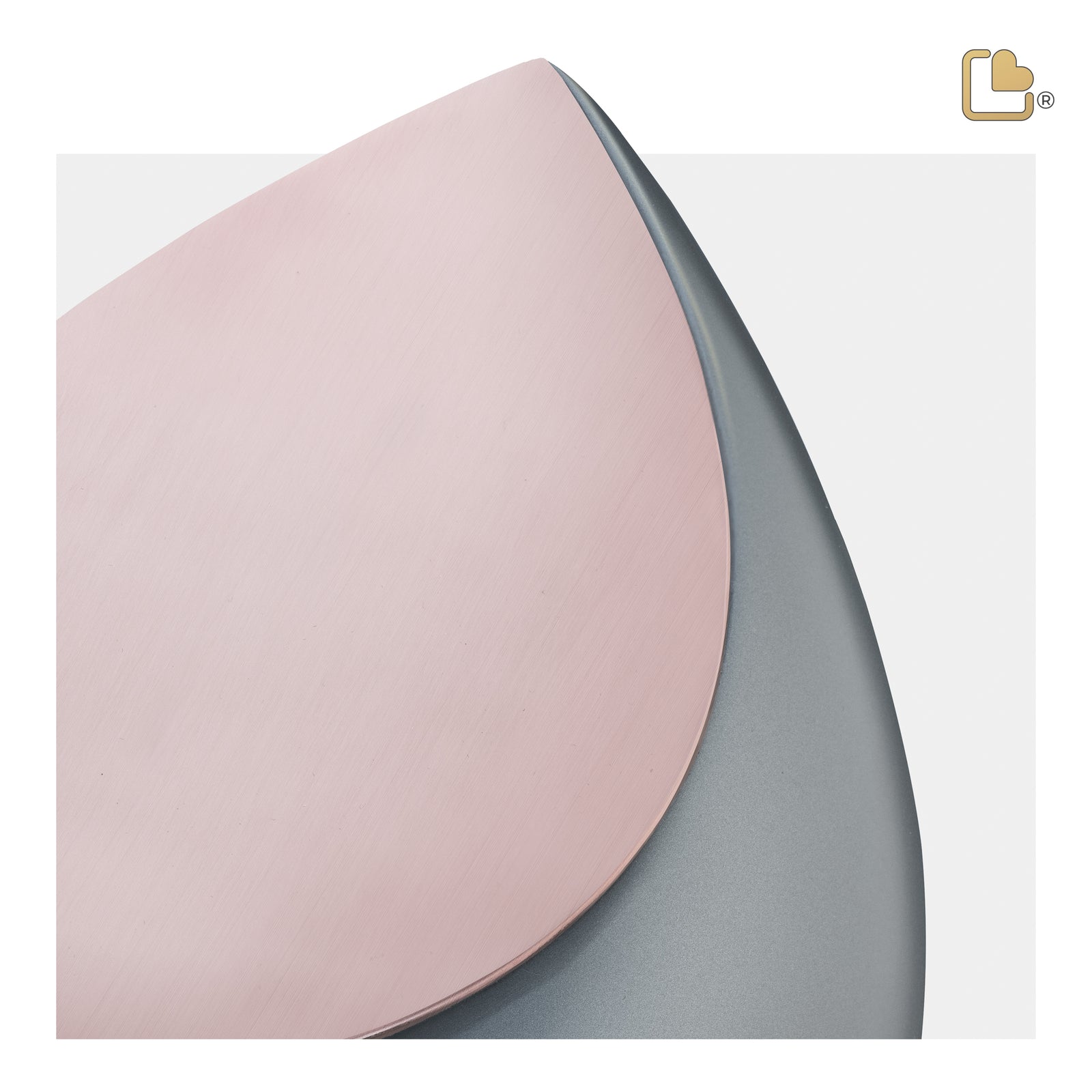 M584 Drop Medium Urn French Grey & Bru RoseGold