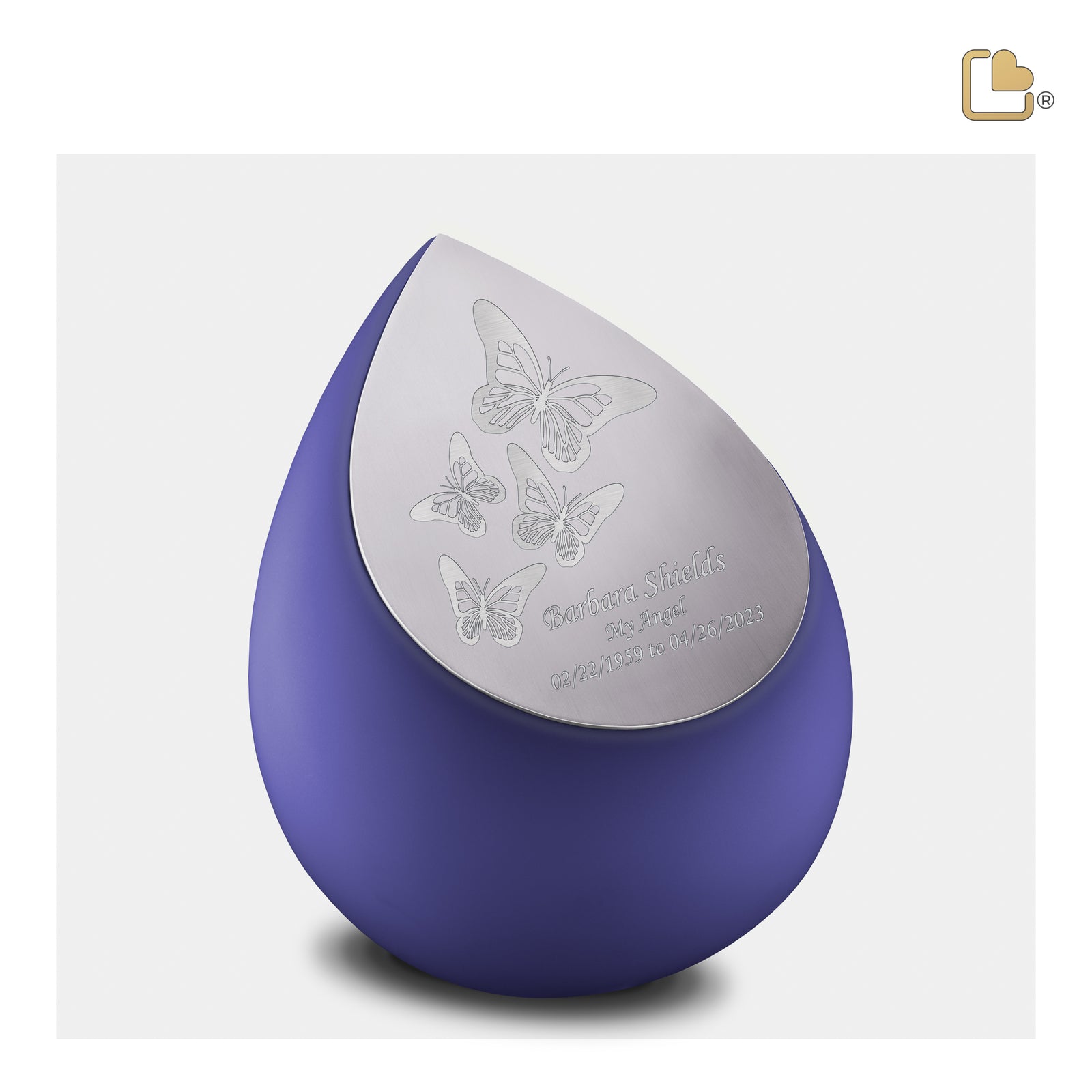 M586 Drop Medium Urn Navy & Bru Pewter