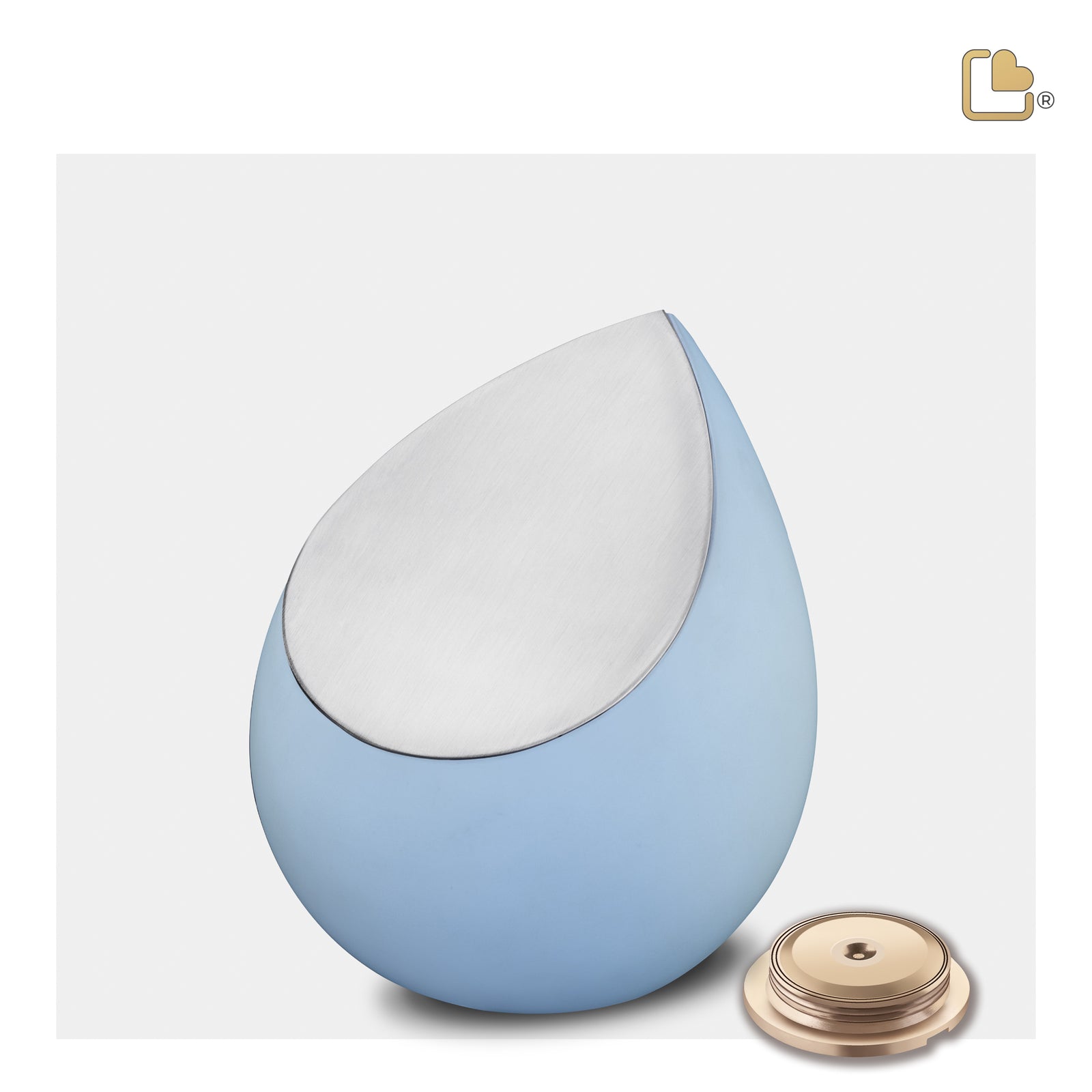 M589 Drop Medium Urn Blue & Bru Pewter