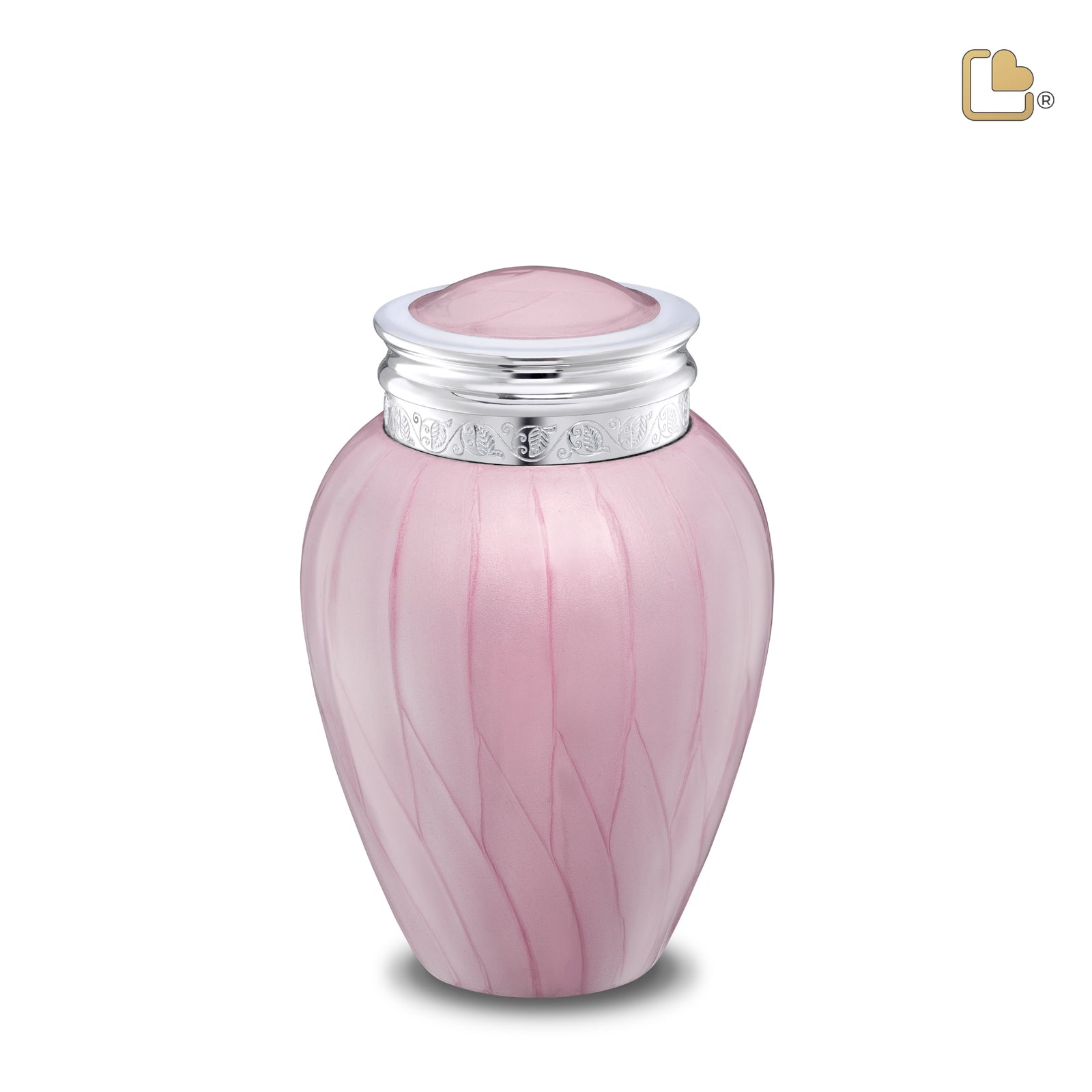 M667 Blessing Medium Urn Pearl Pink & Pol Silver