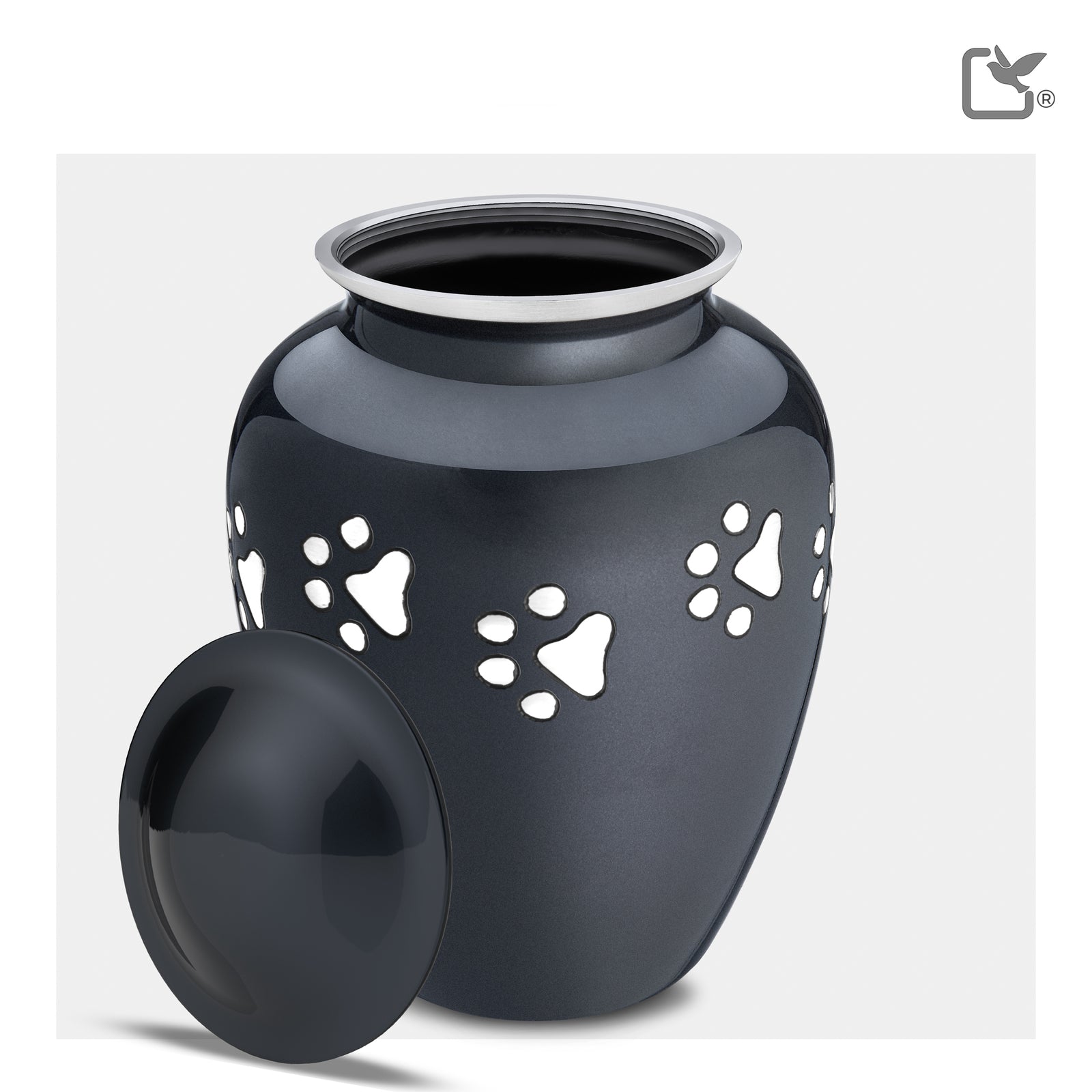 P212S Classic Small Pet Urn Midnight & Bru Pewter