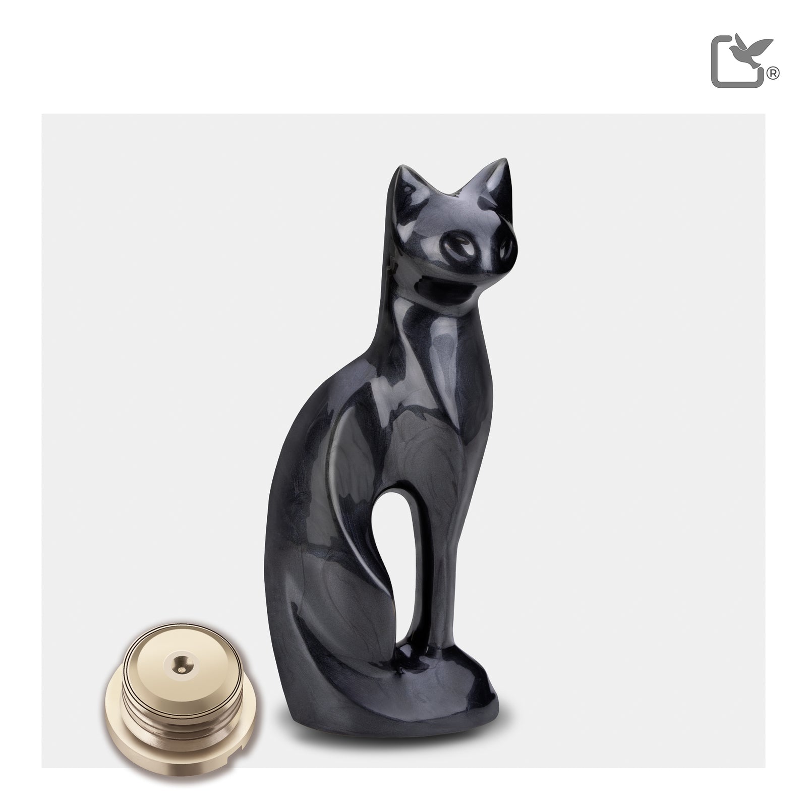 P261 Cat Pet Urn Pearl Midnight