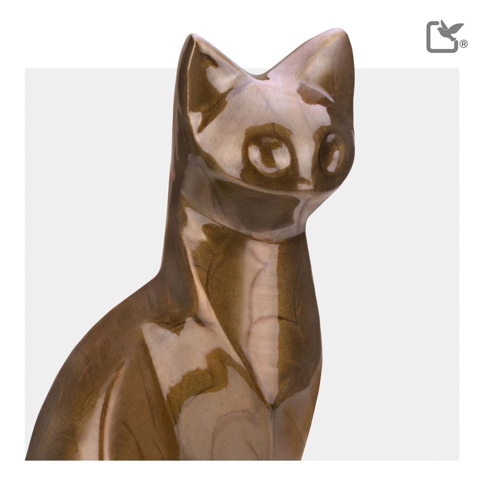 P262 Cat Pet Urn Pearl Bronze