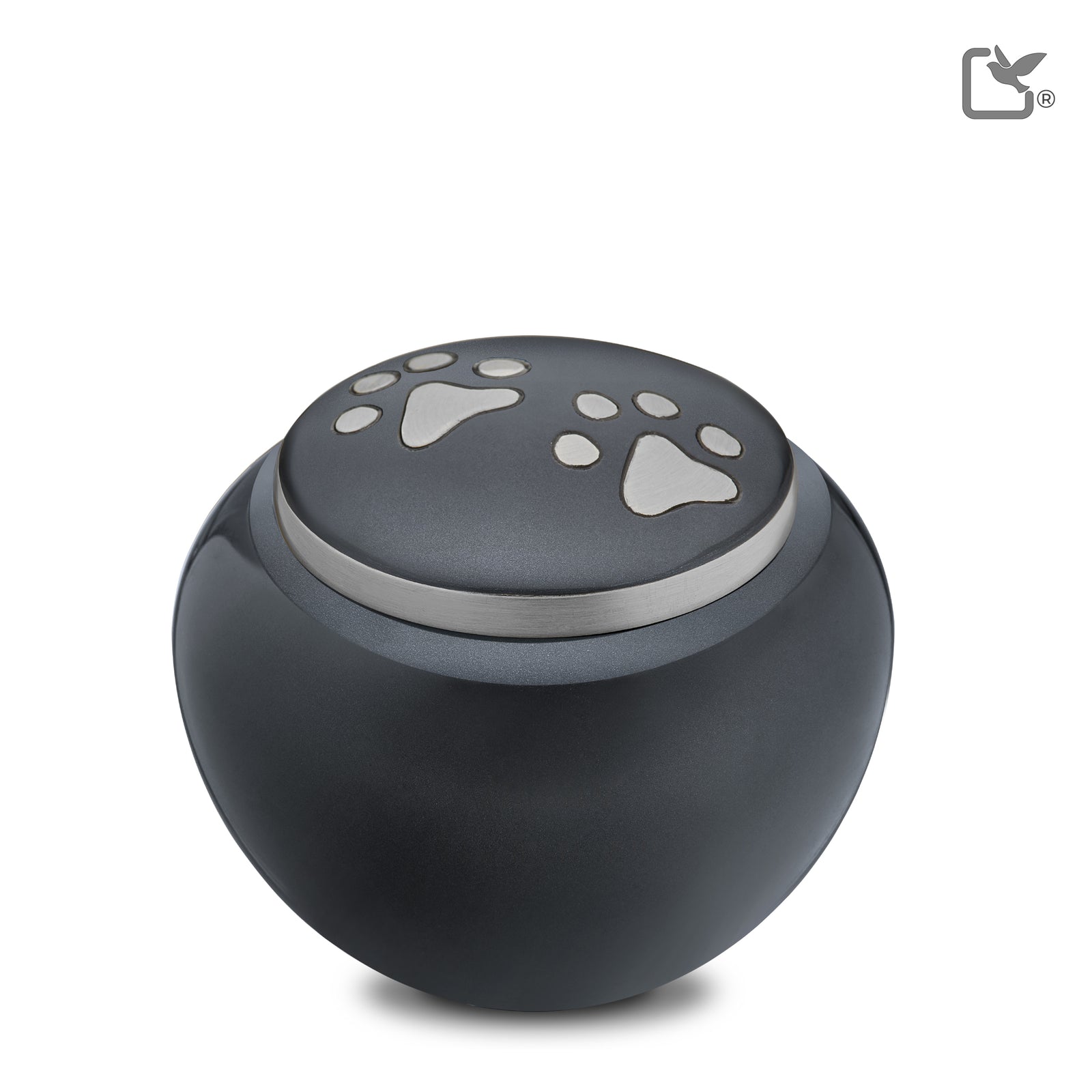P270M Classic Round Medium Pet Urn Midnight & Bru Gold