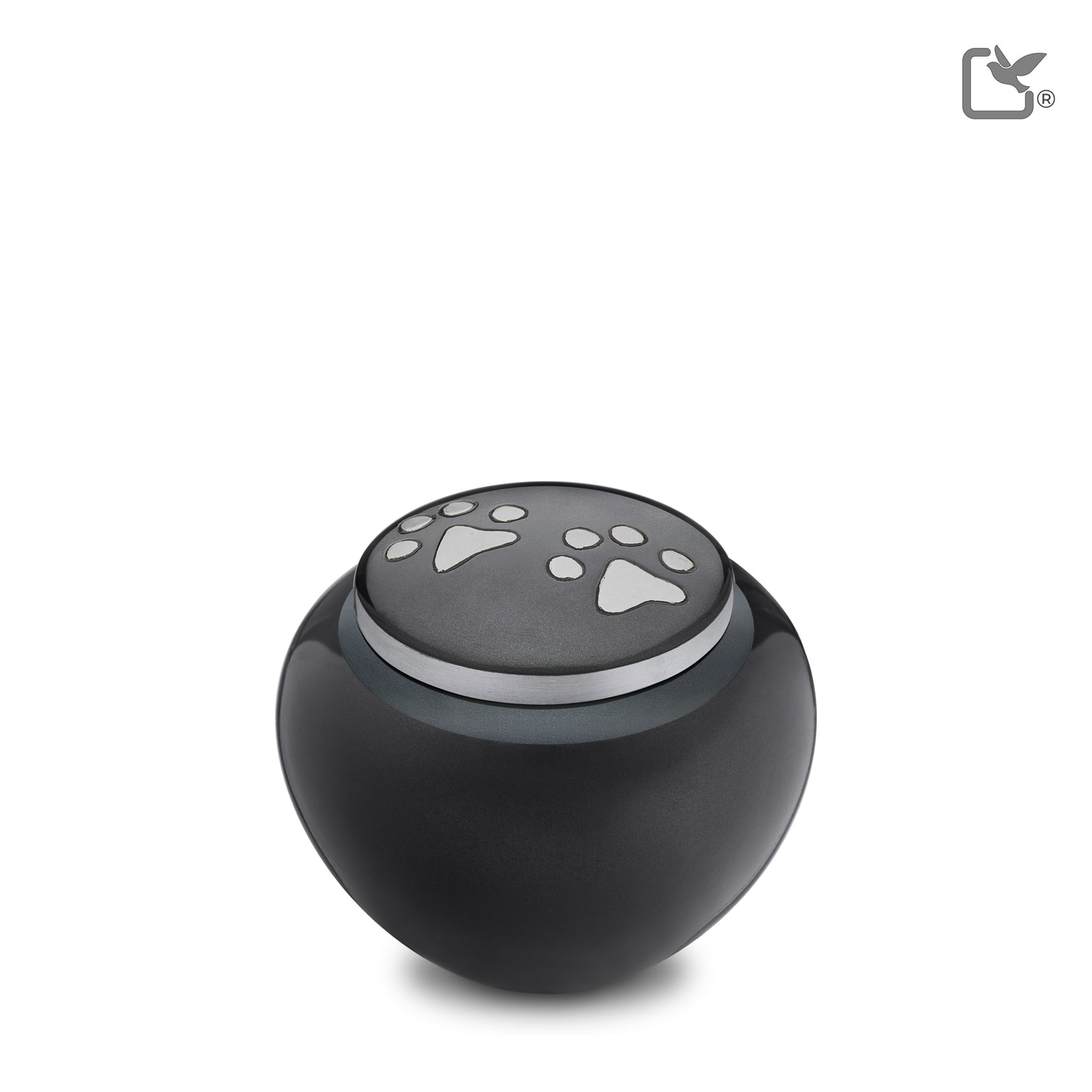 P270S Classic Round Small Pet Urn Midnight & Bru Gold