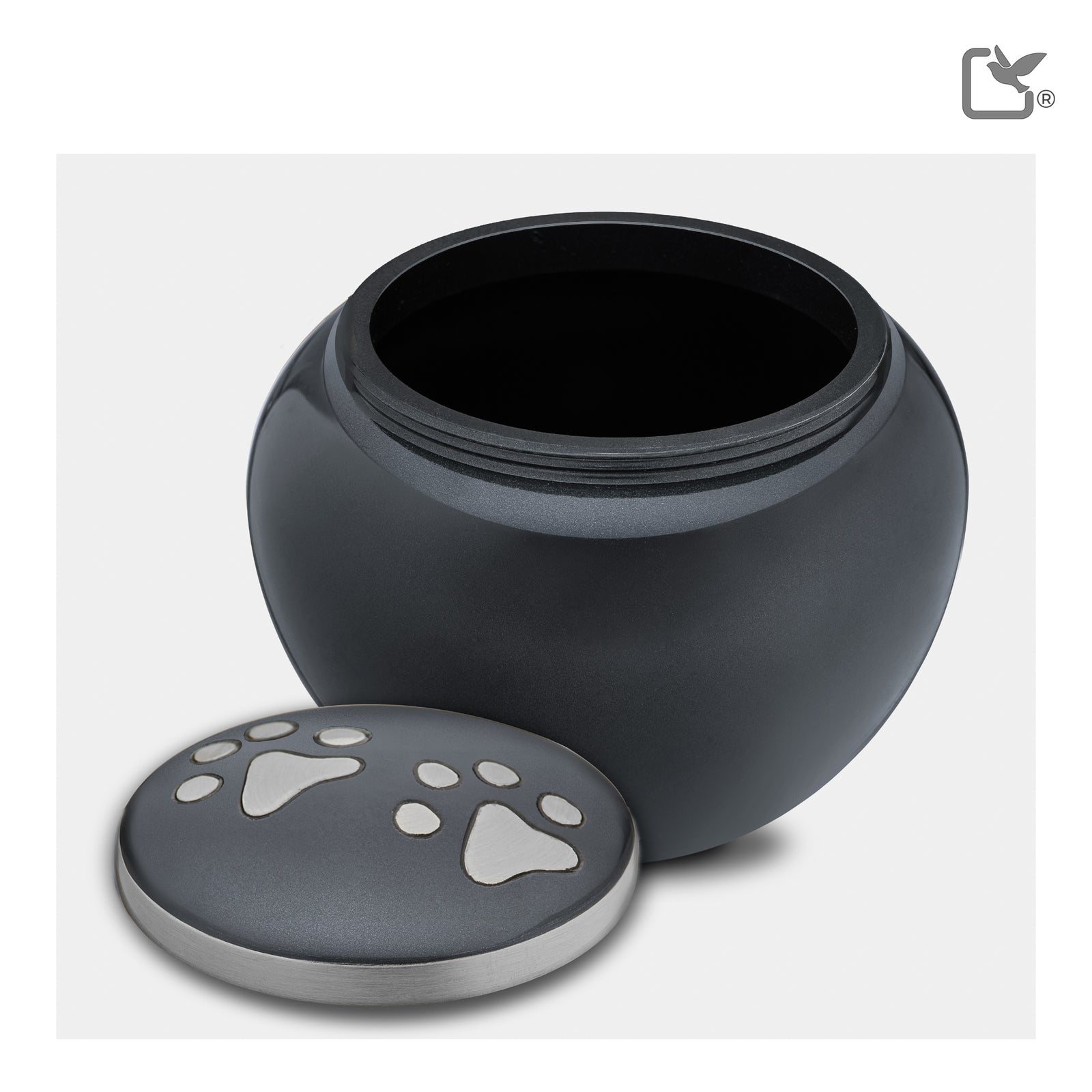 P270S Classic Round Small Pet Urn Midnight & Bru Gold