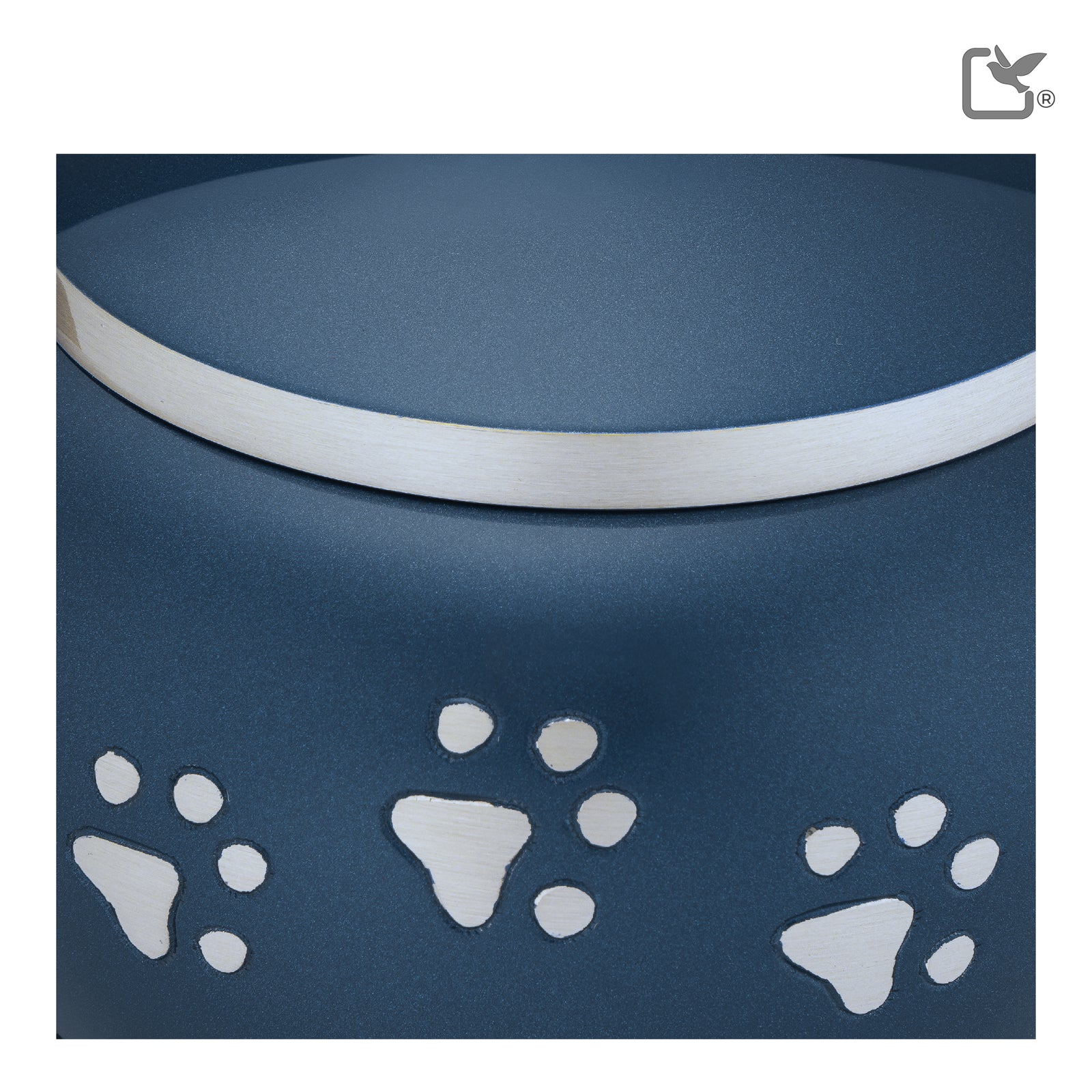 P271L Classic Round Large Pet Urn Blue & Bru Pewter