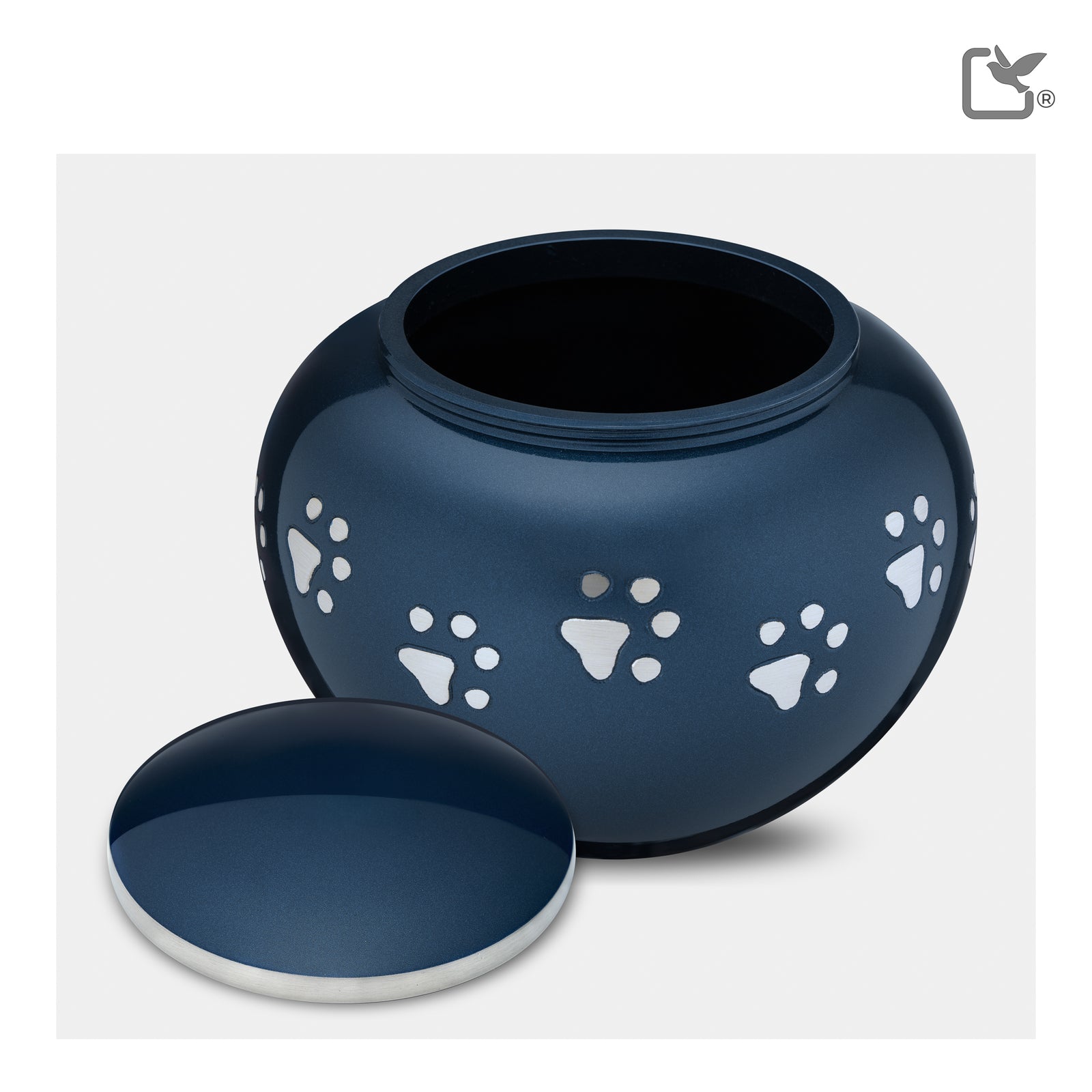 P271L Classic Round Large Pet Urn Blue & Bru Pewter