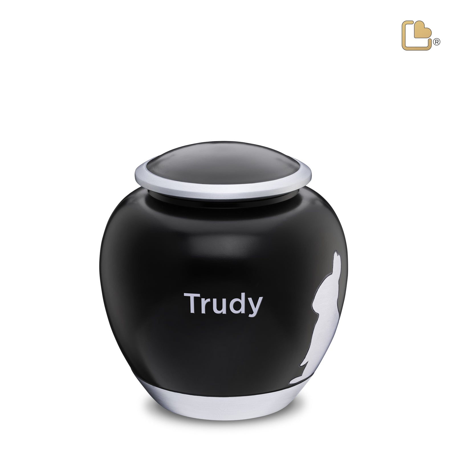P559M Shadow Medium Rabbit Pet Urn Black & Bru Pewter