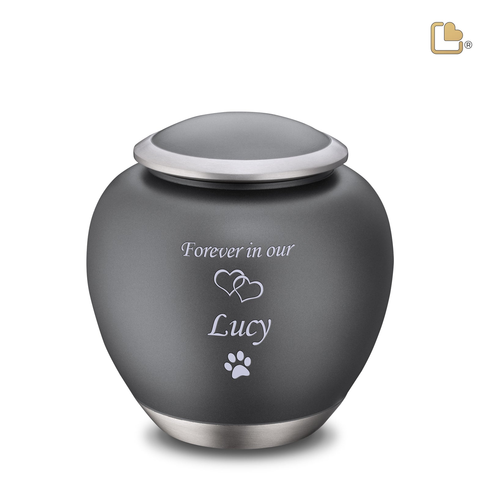 P560L Shadow Large Pet Urn French Grey & Bru Pewter
