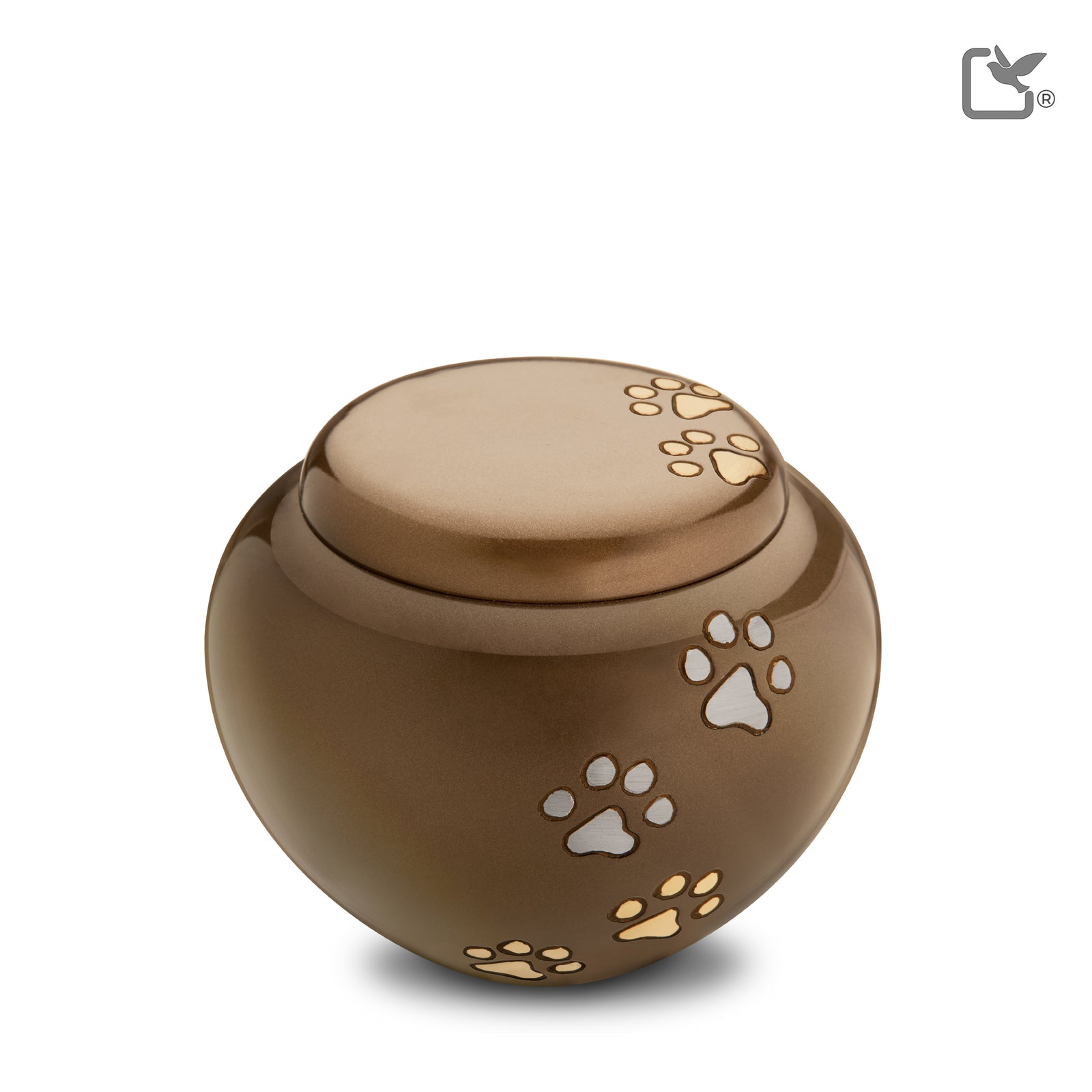 P570M Cuddle Medium Pet Urn Bronze & Bru Gold