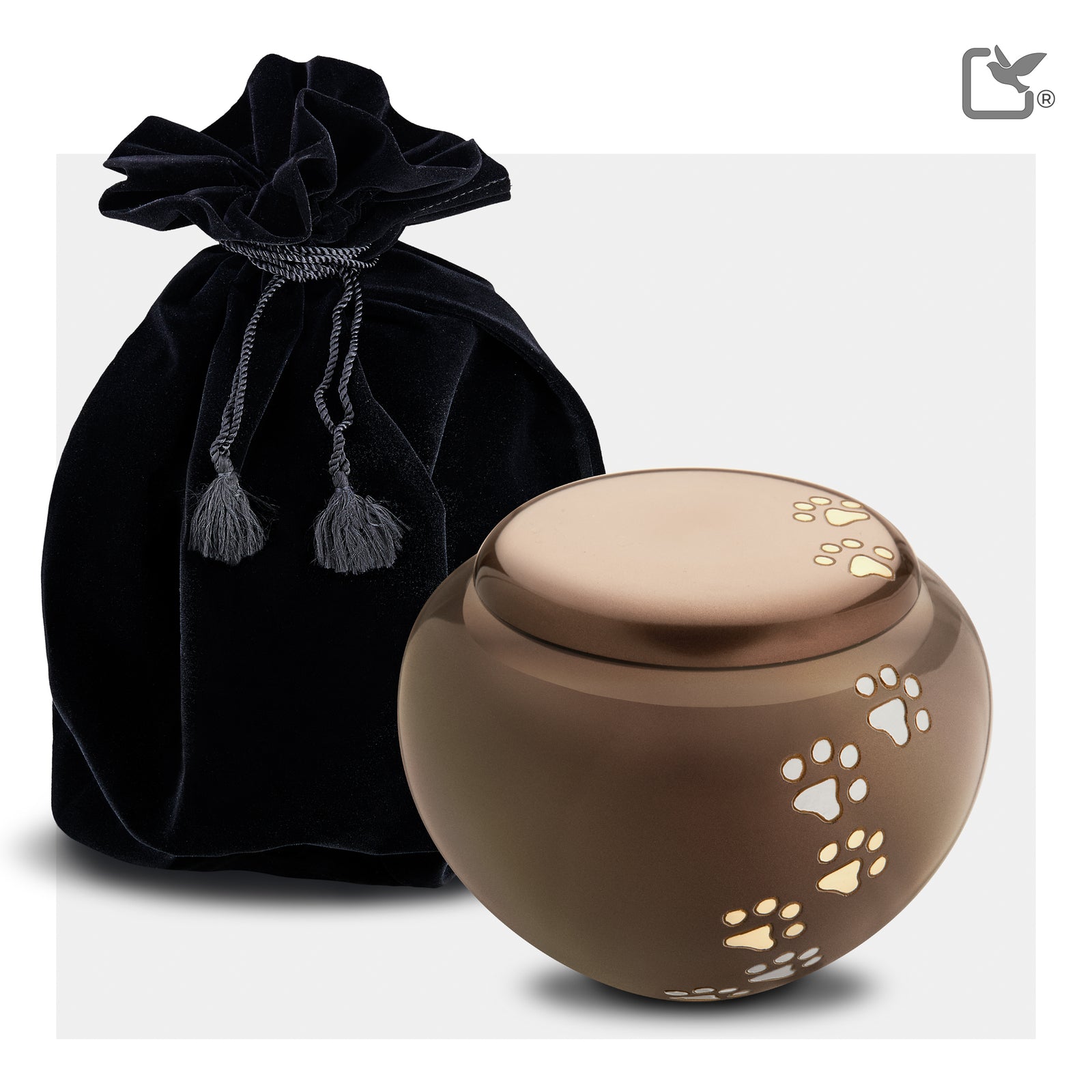 P570M Cuddle Medium Pet Urn Bronze & Bru Gold