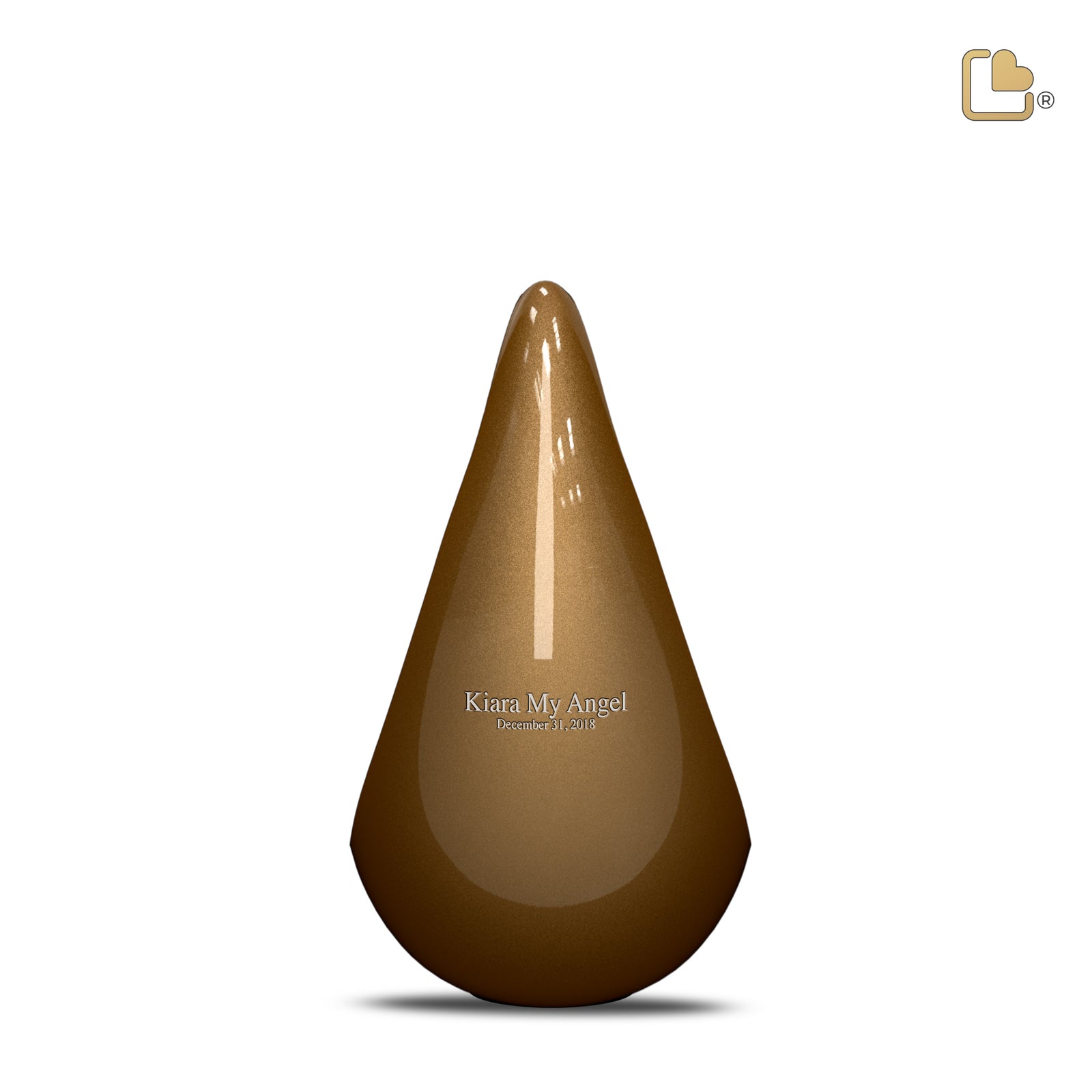 P581 TearDrop Medium Urn Bronze & Hmd Gold