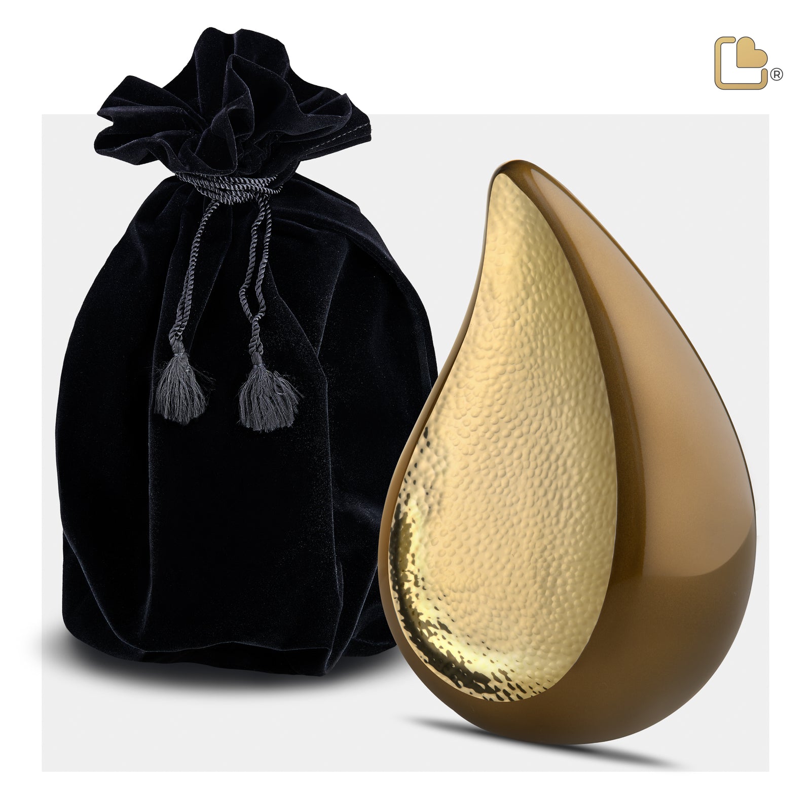 P581 TearDrop Medium Urn Bronze & Hmd Gold