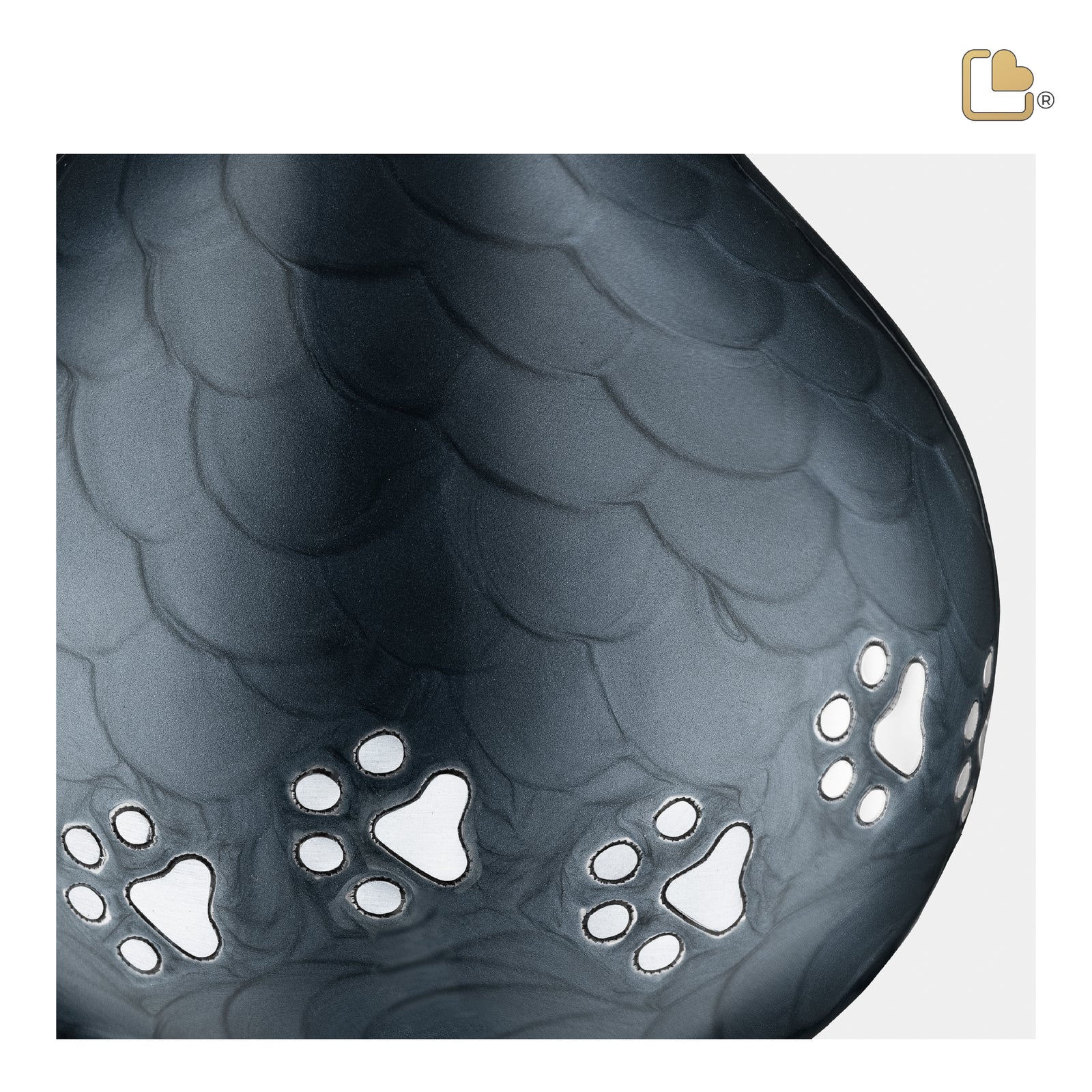 P633L LoveDrop Large Pet Urn Pearl Midnight & Bru Pewter