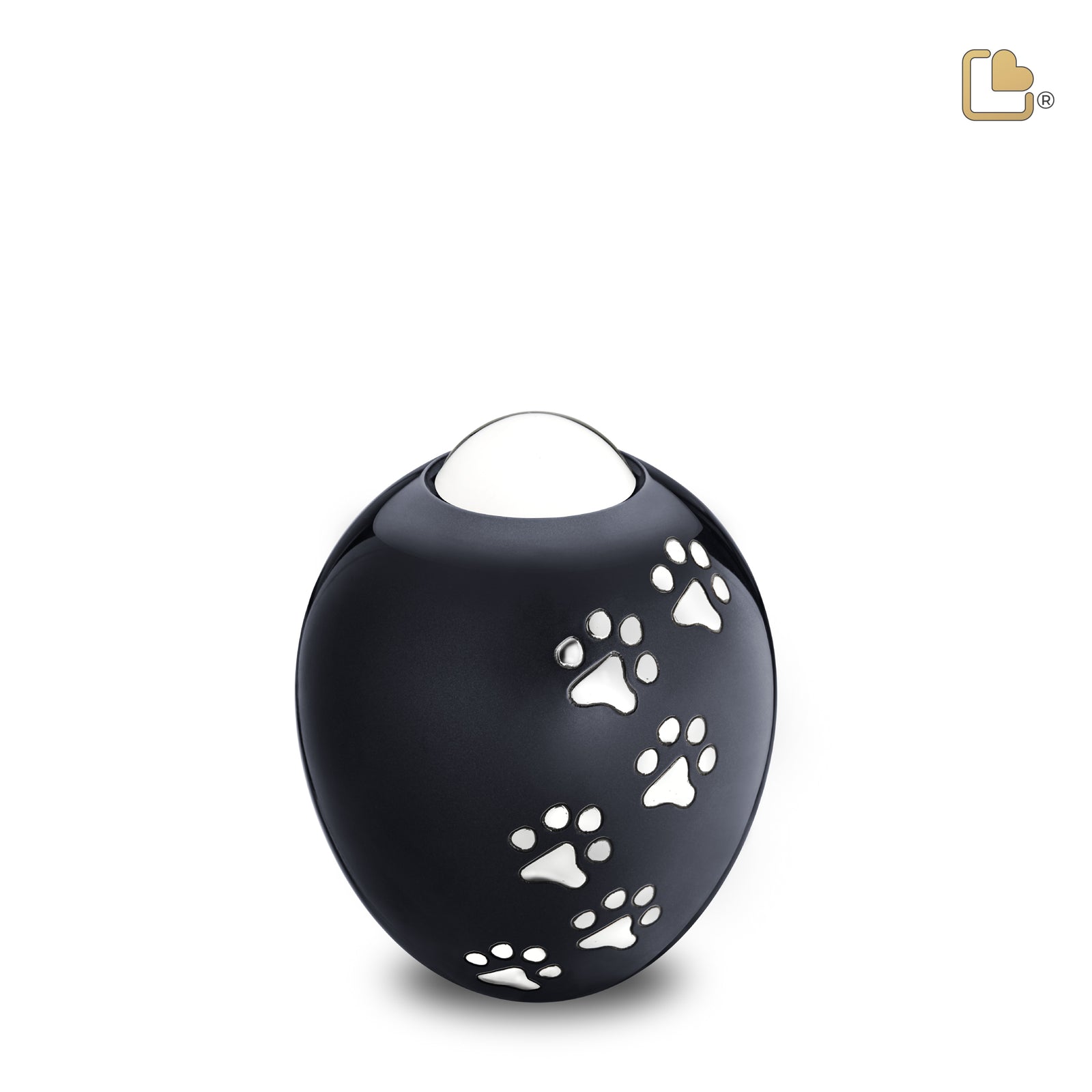 P636M Adore Medium Pet Urn Midnight & Pol Silver