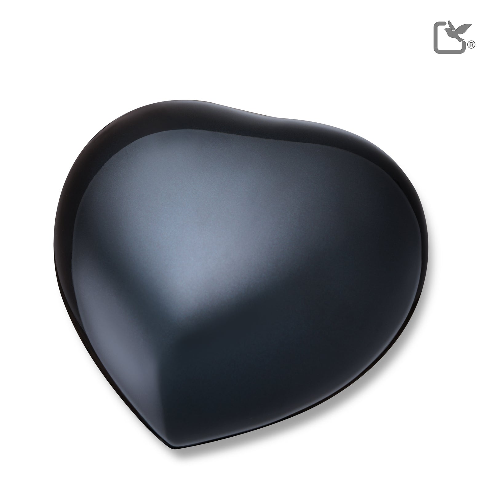 P643L No Paws Large Heart Pet Urn Midnight
