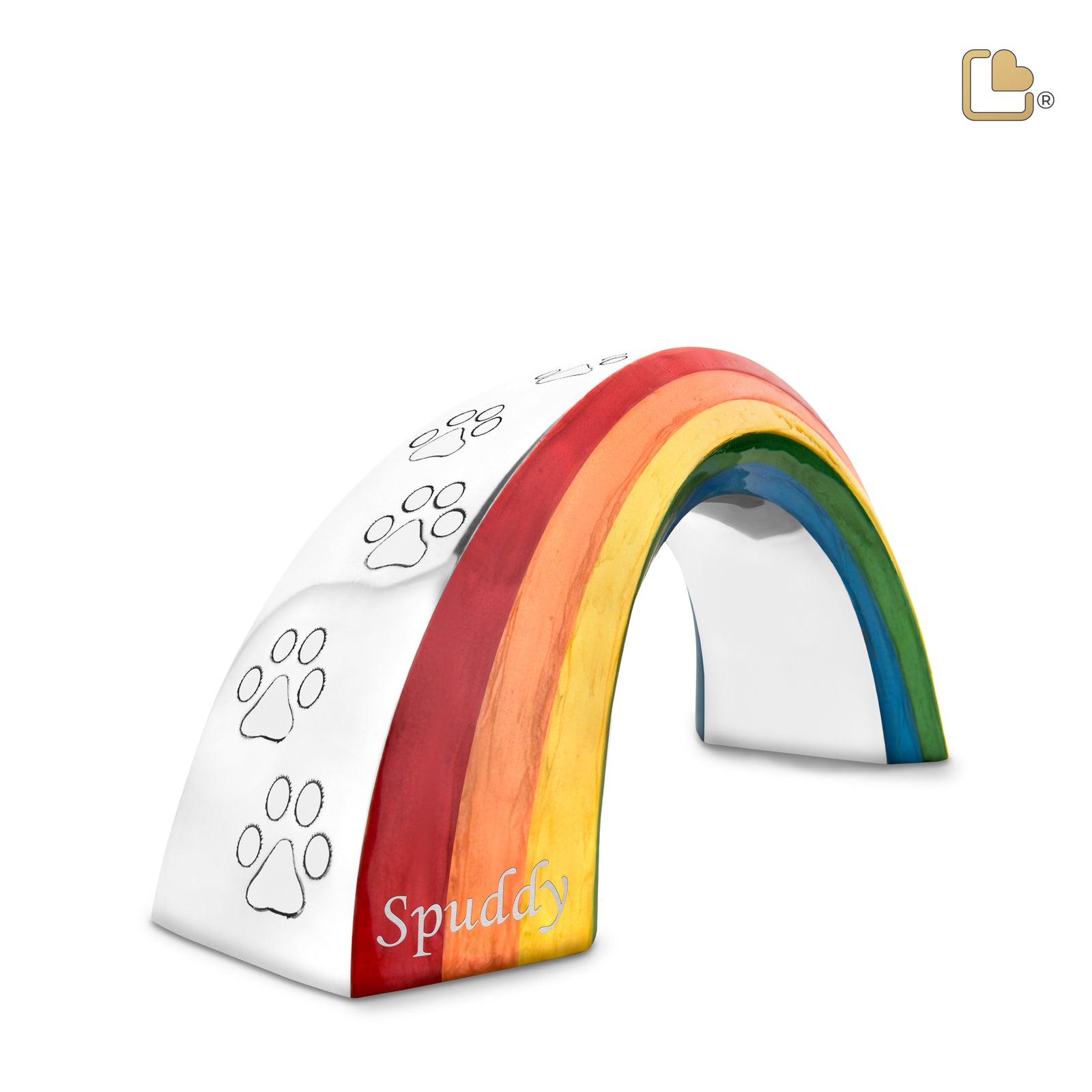 P660S Rainbow Small Pet Urn Pol Silver