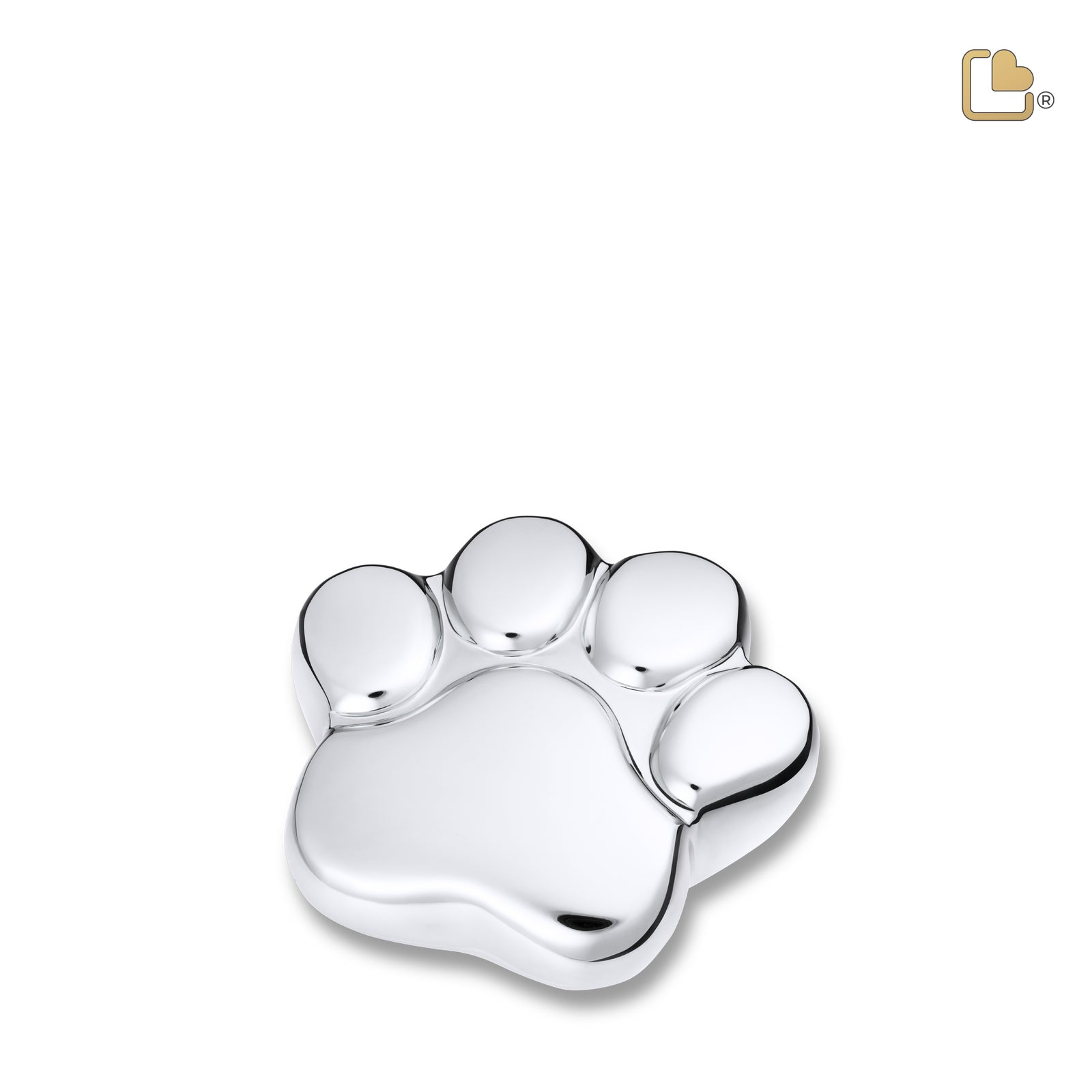 P670K LovePaw Pet Keepsake Urn Pol Silver