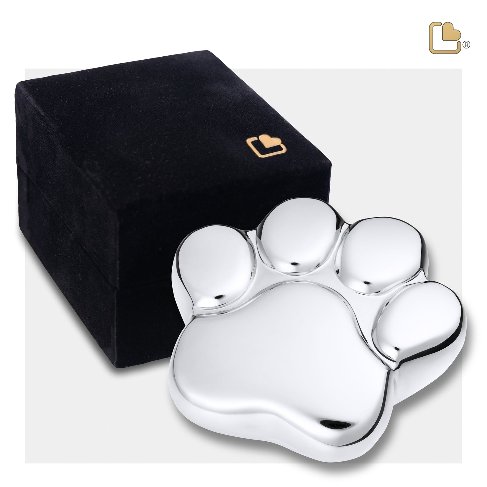 P670K LovePaw Pet Keepsake Urn Pol Silver