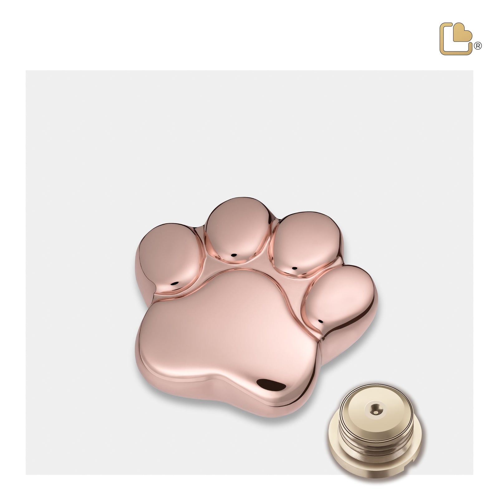 P675K LovePaw Pet Keepsake Urn Pol RoseGold