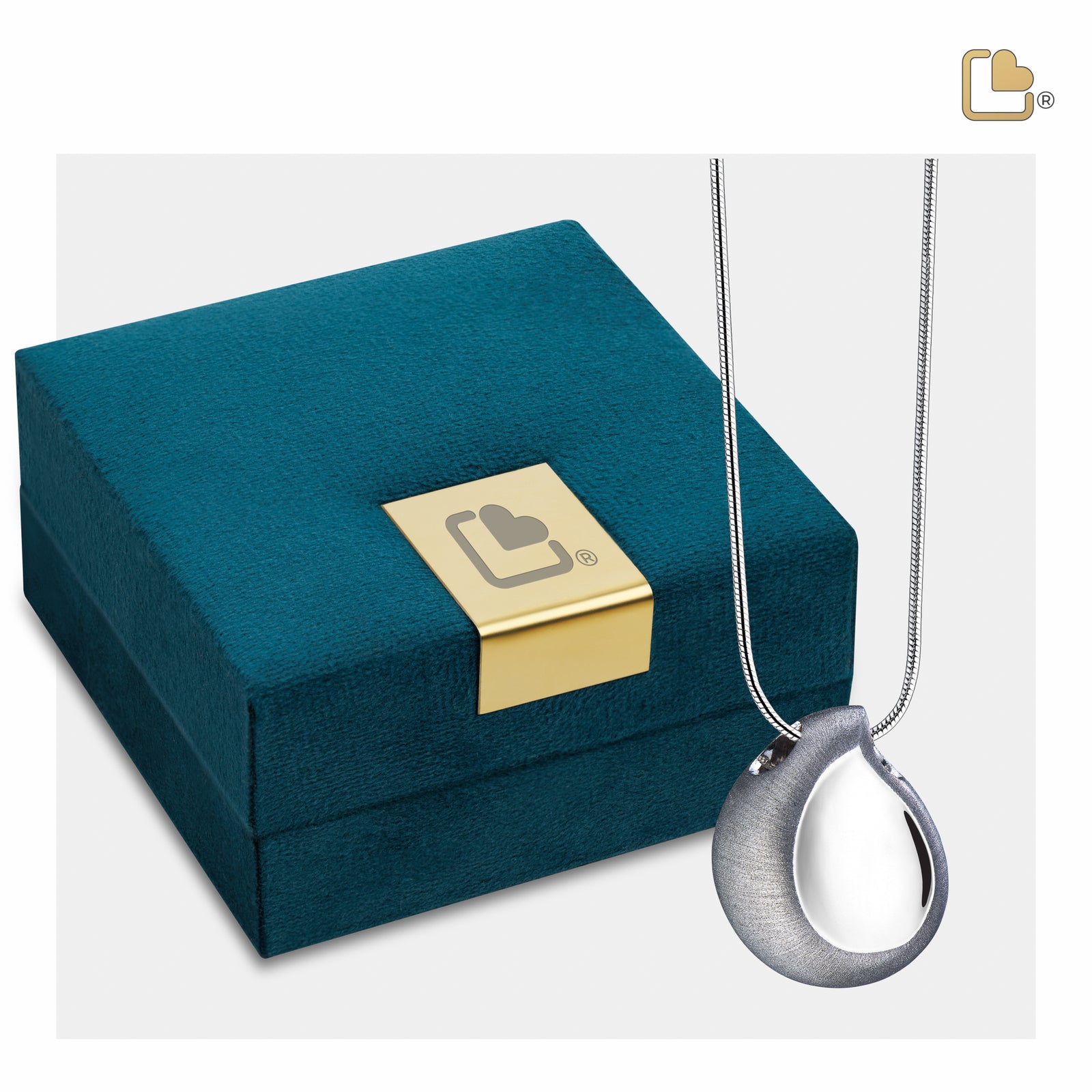 PD1020 TearDrop Ashes Pendant Pol & Bru Silver