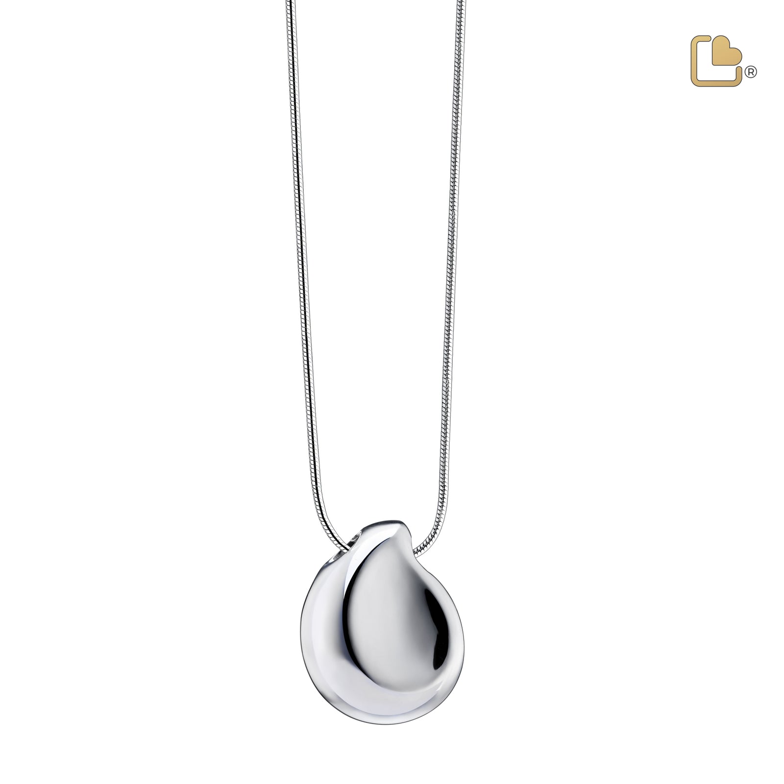PD1022 TearDrop Ashes Pendant Pol Silver