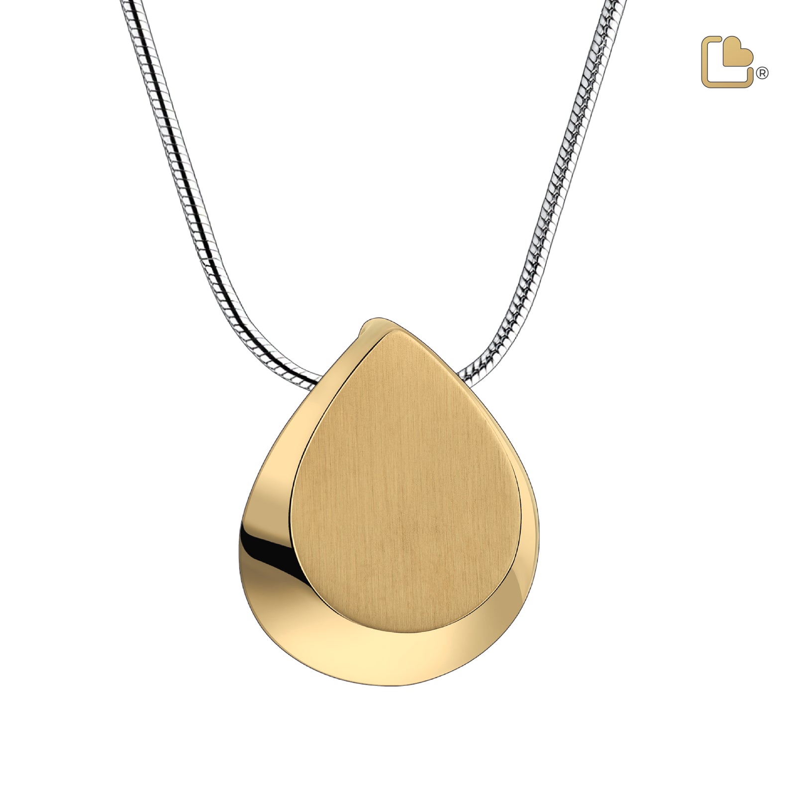 PD1025 Drop Ashes Pendant Pol & Bru Gold Vermeil