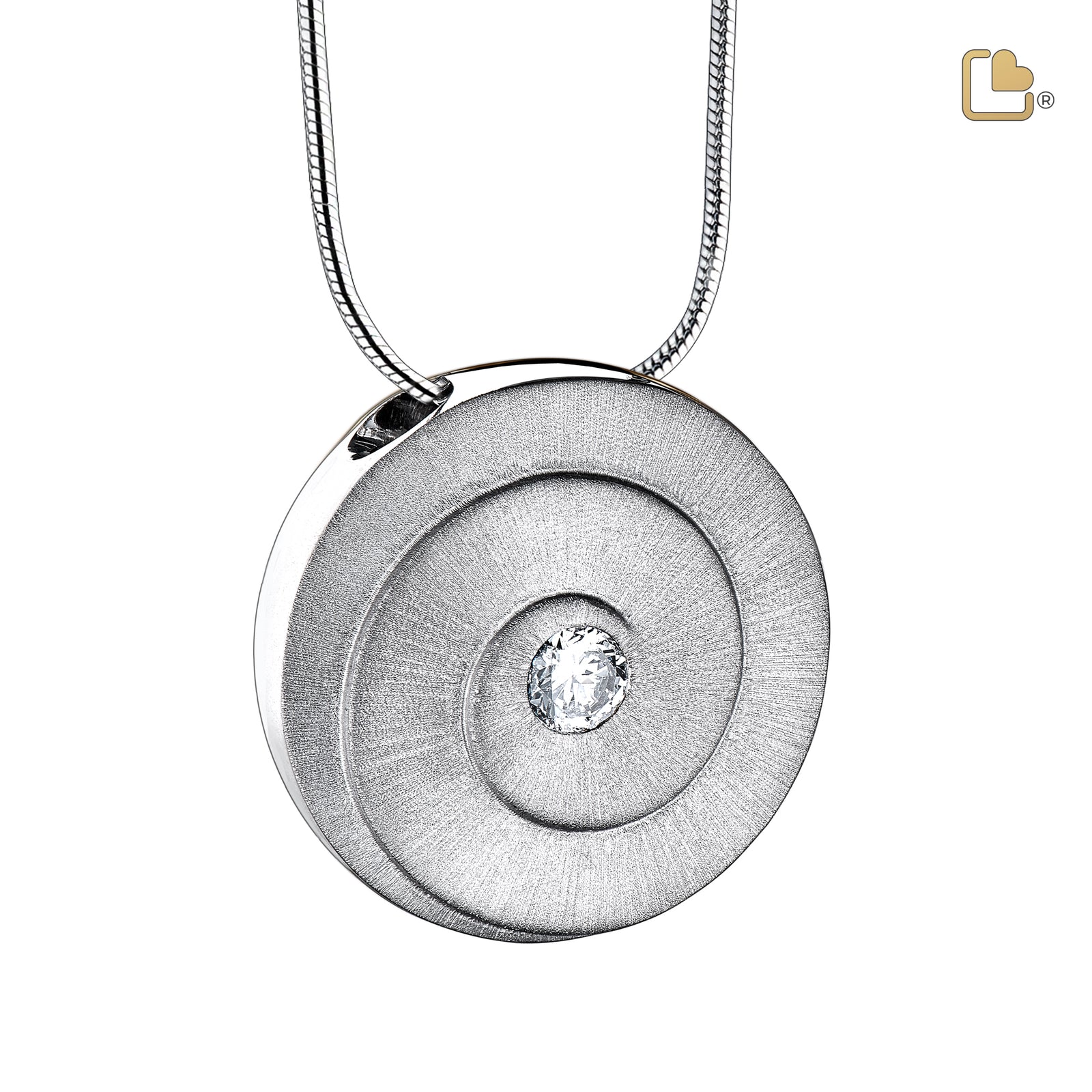 PD1060 Eternity Ashes Pendant Bru Silver w/Zirconia