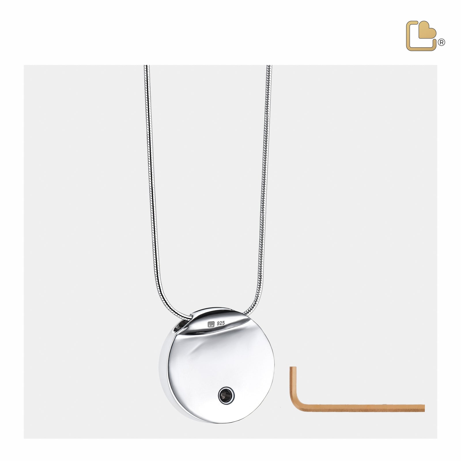 PD1060 Eternity Ashes Pendant Bru Silver w/Zirconia
