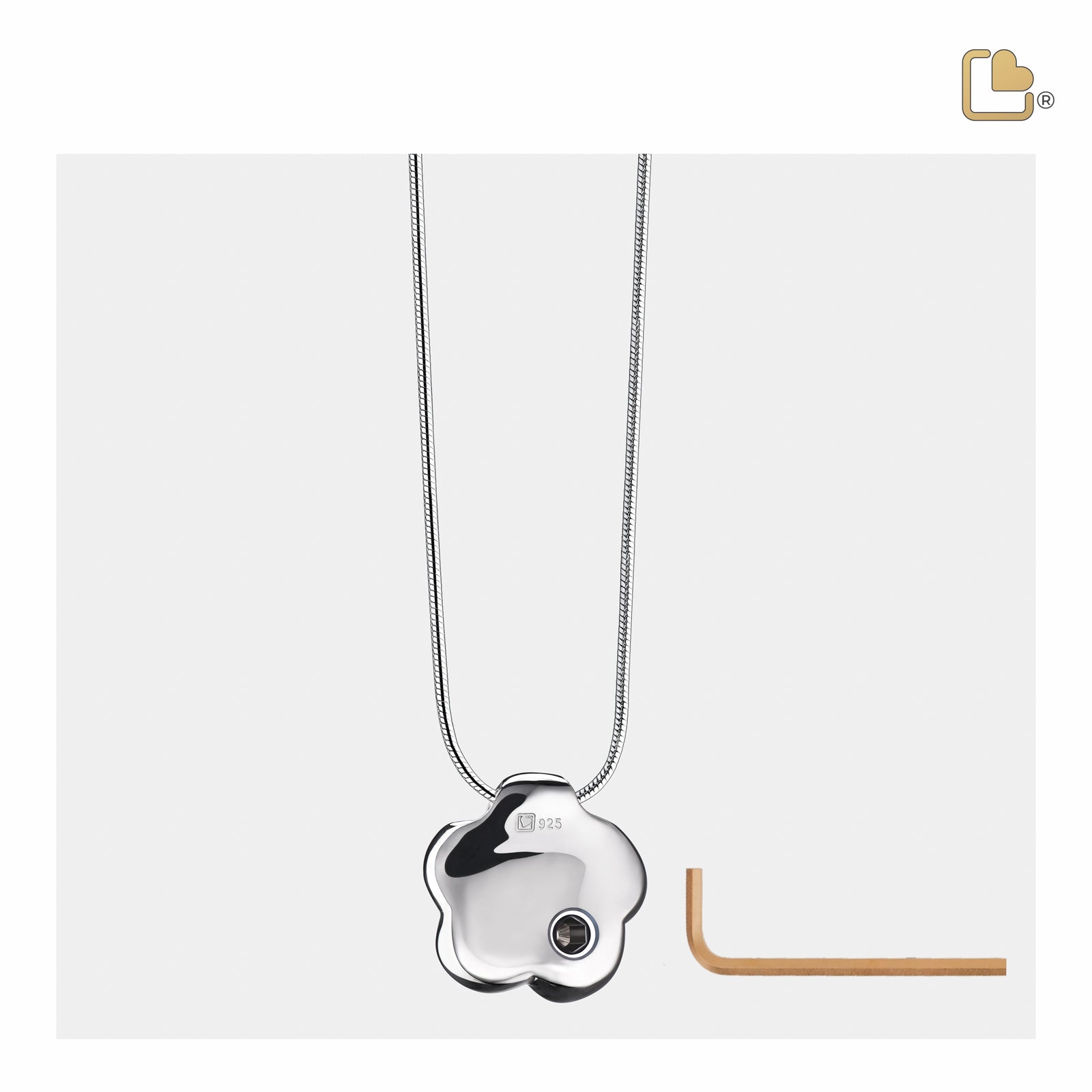 PD1070 Bloom Ashes Pendant Pol & Bru Silver