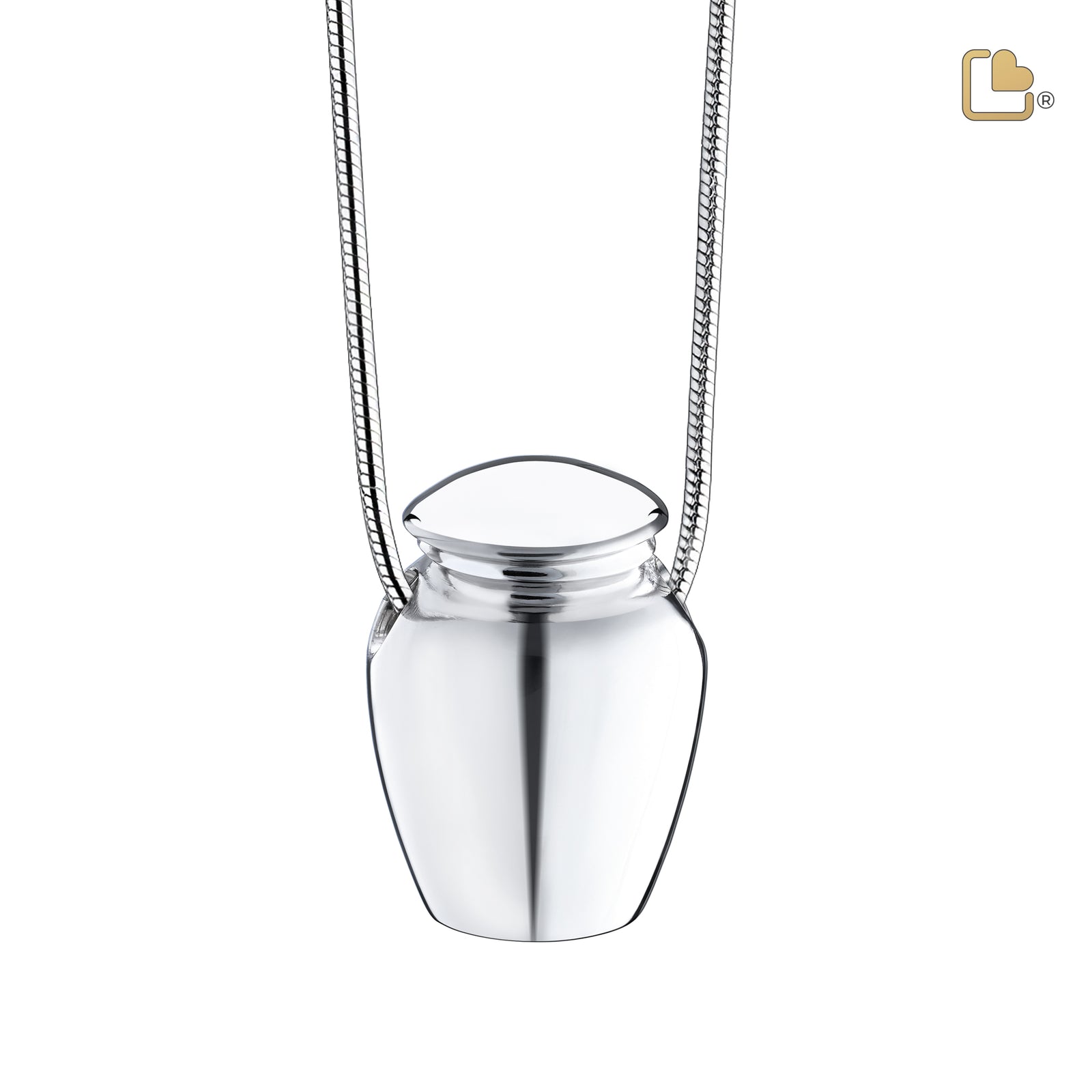 PD1140 Classic Urn Ashes Pendant Pol Silver