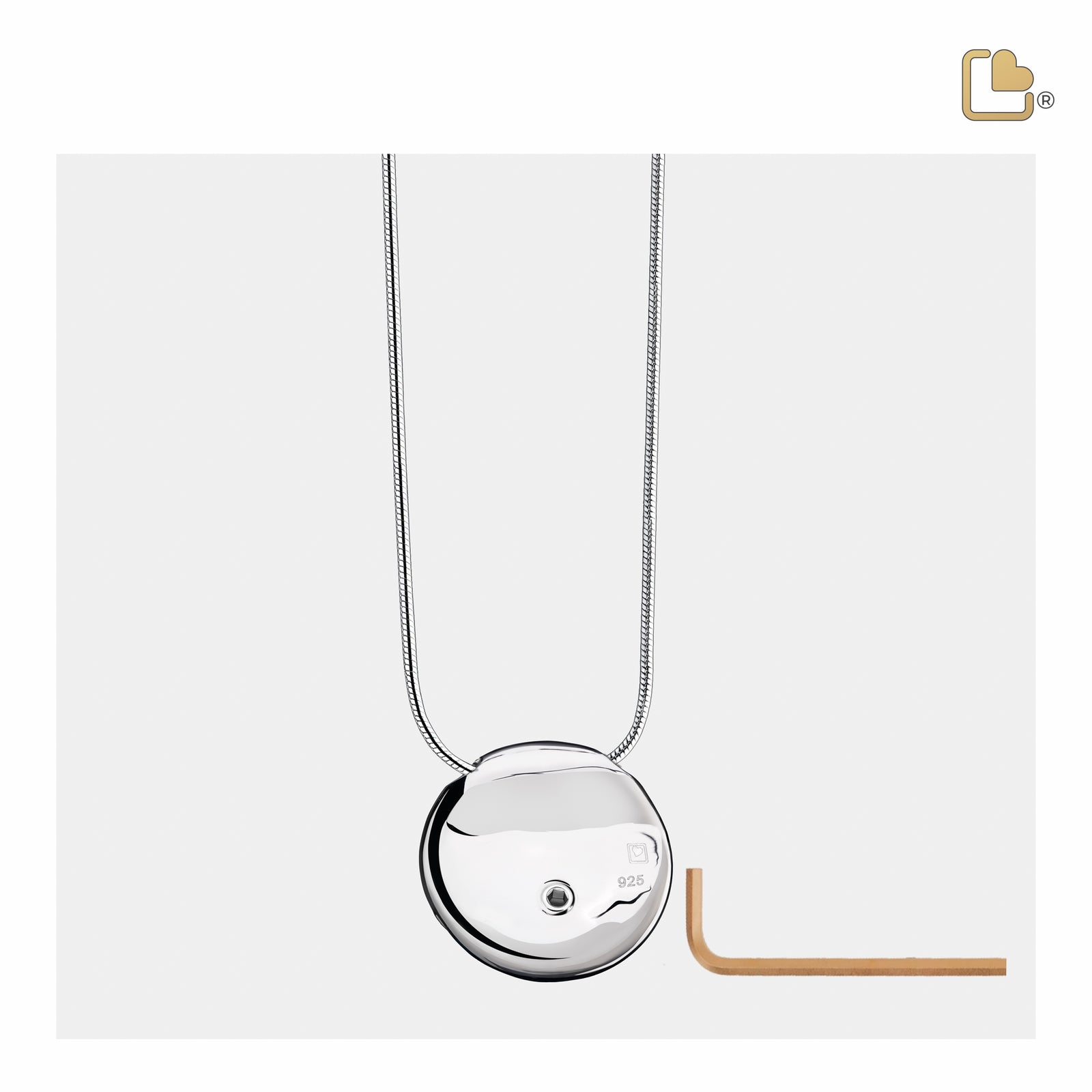 PD1310 YinYang Ashes Pendant Pearl White & Midnight & Pol Silver