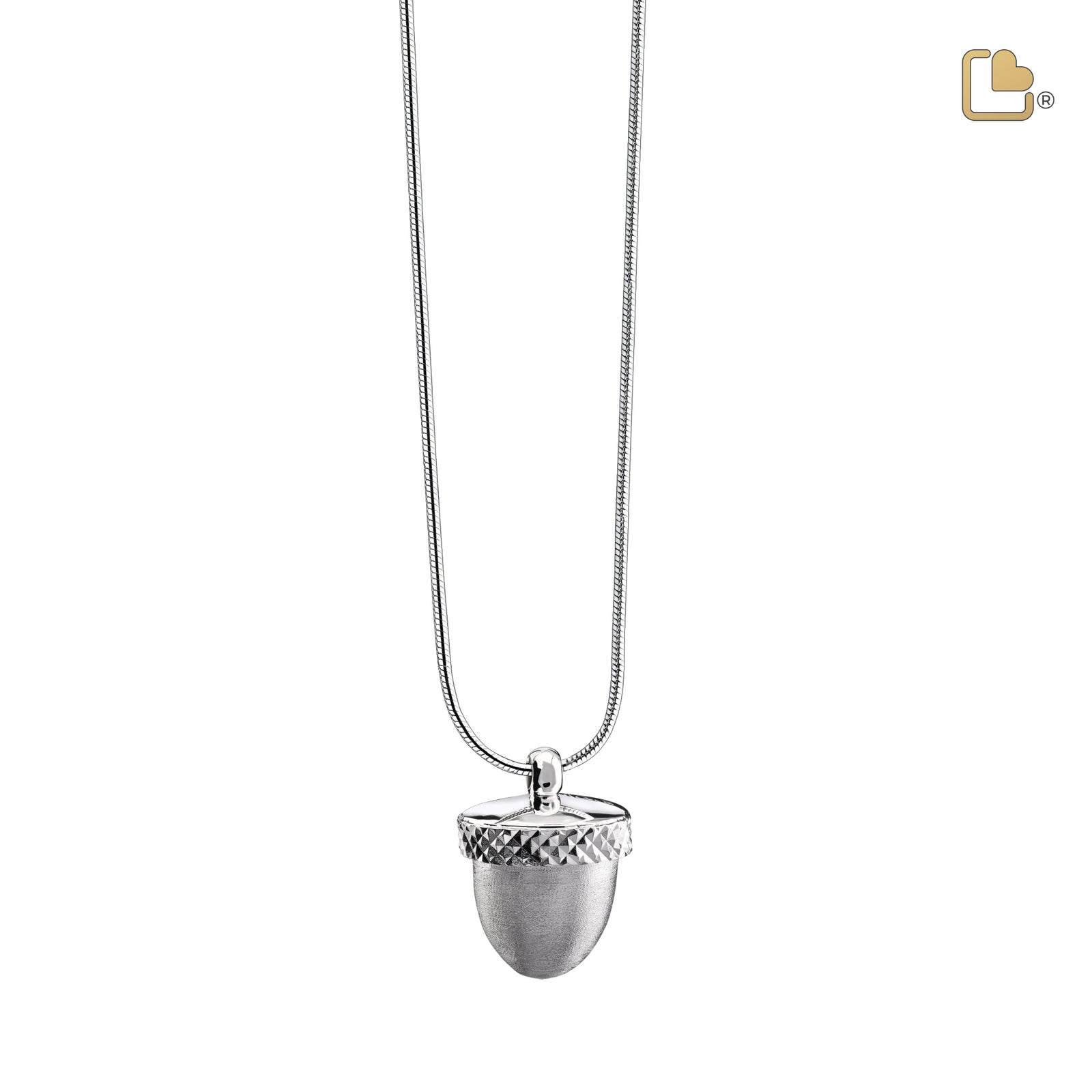 PD1340 Acorn Ashes Pendant Pol & Bru Silver