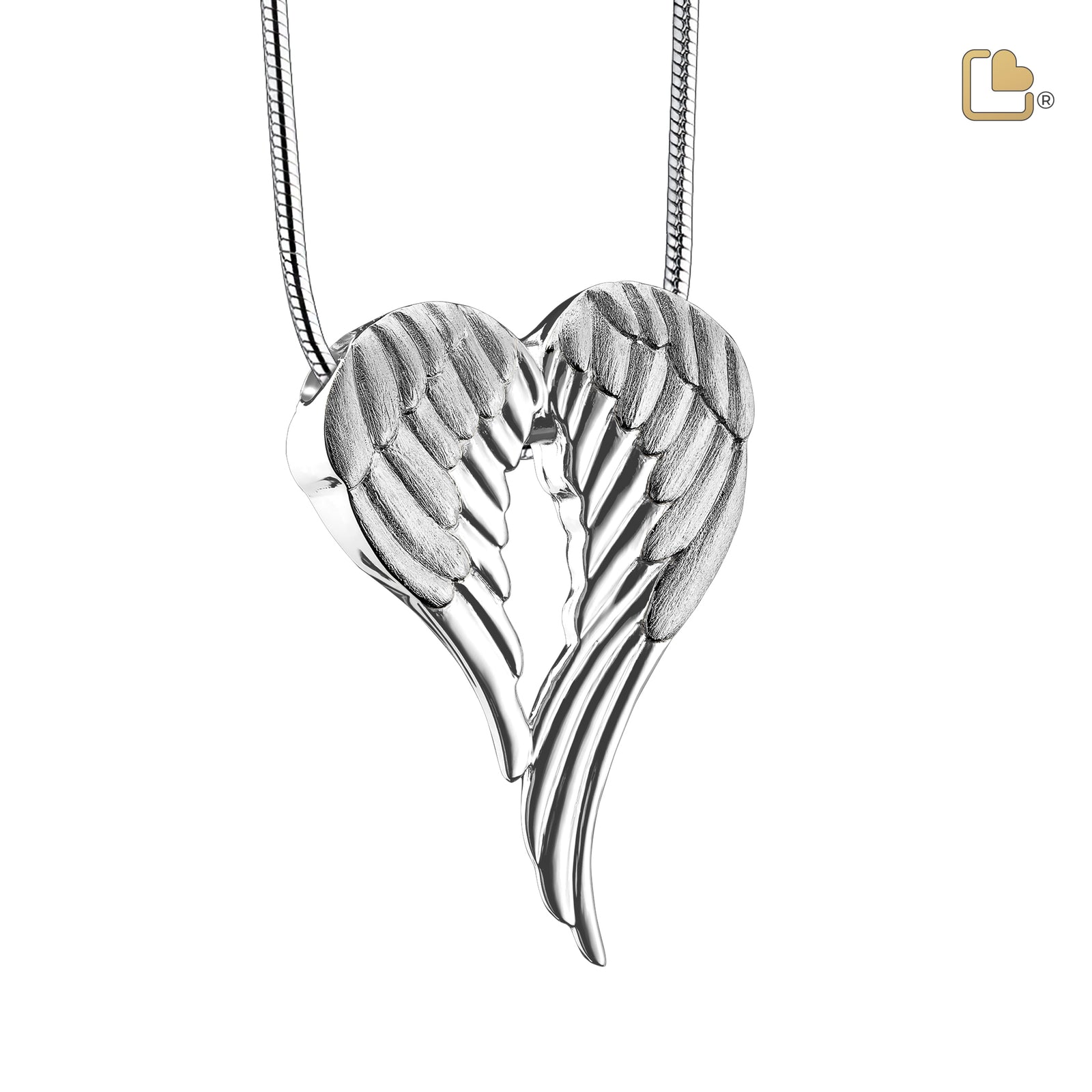 PD1370 AngelWings Ashes Pendant Pol & Bru Silver