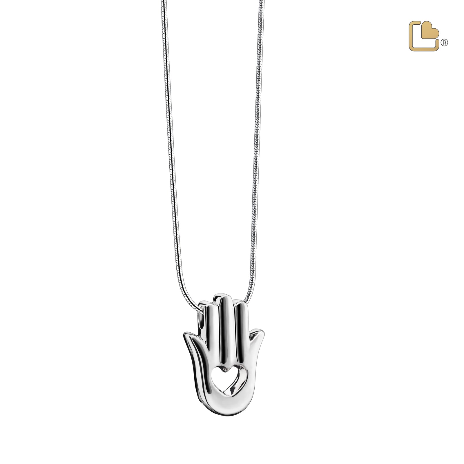 PD1380 HamsaHand Ashes Pendant Pol Silver